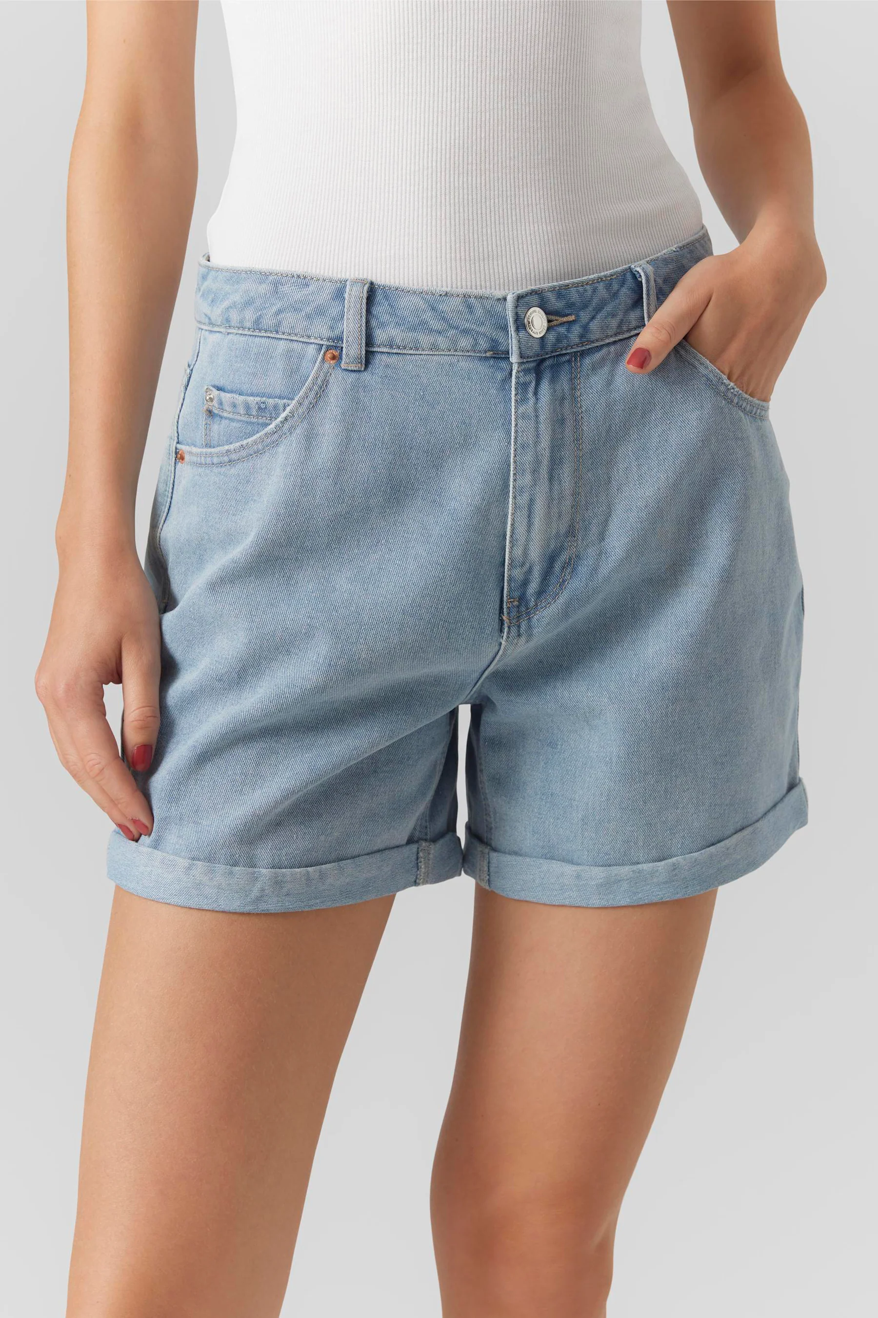 Short - light blue denim - Image 4