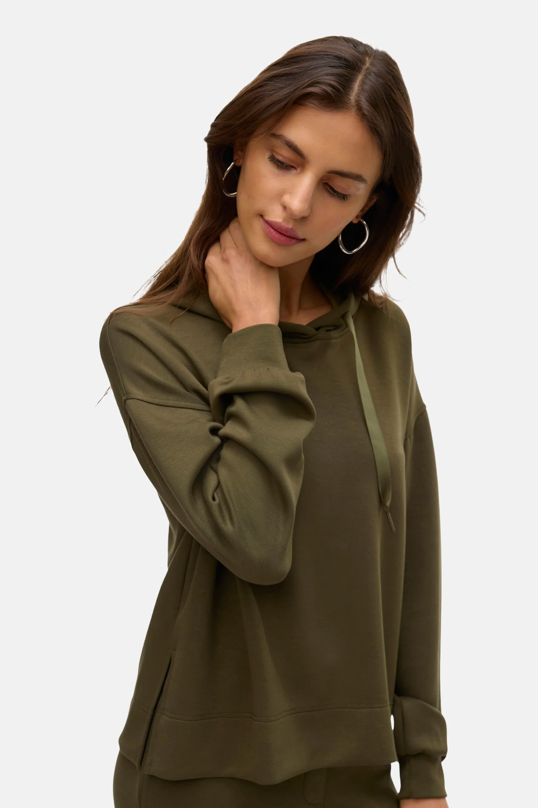 Sweater met kap - groen - Image 5