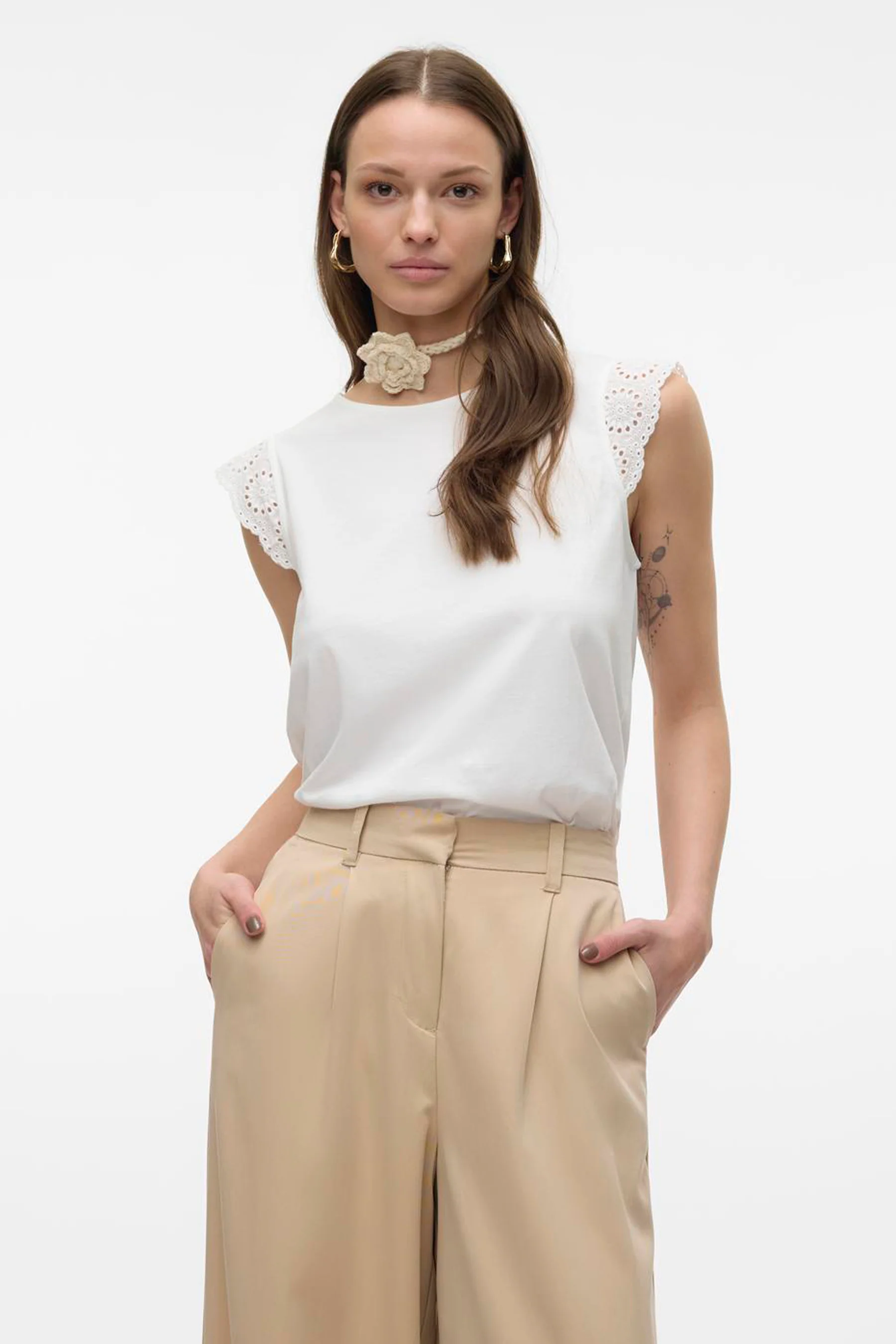 T-shirt met korte mouwen - wit
