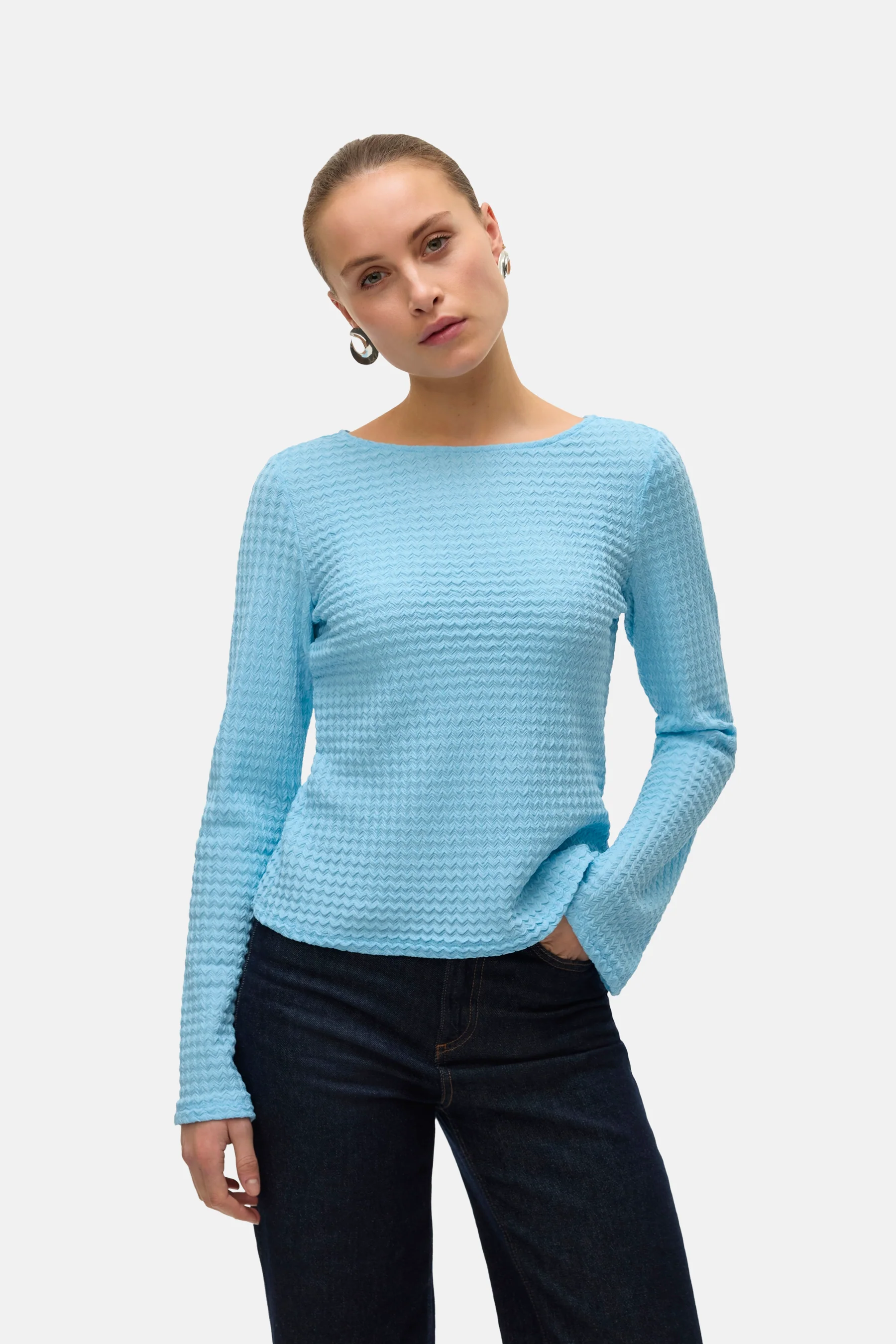T-shirt met lange mouwen - blauw - Image 2