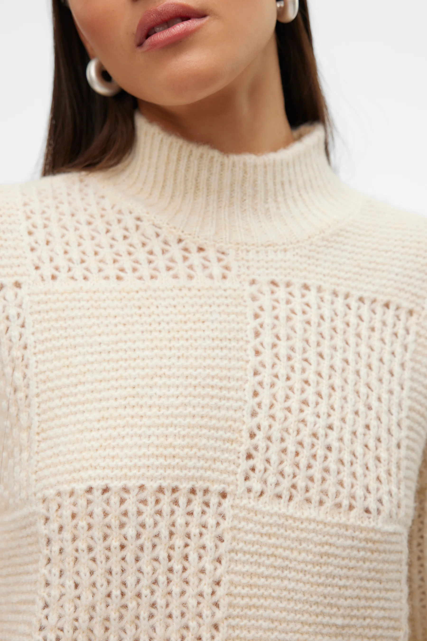 Pull met rolkraag - ecru - Image 5