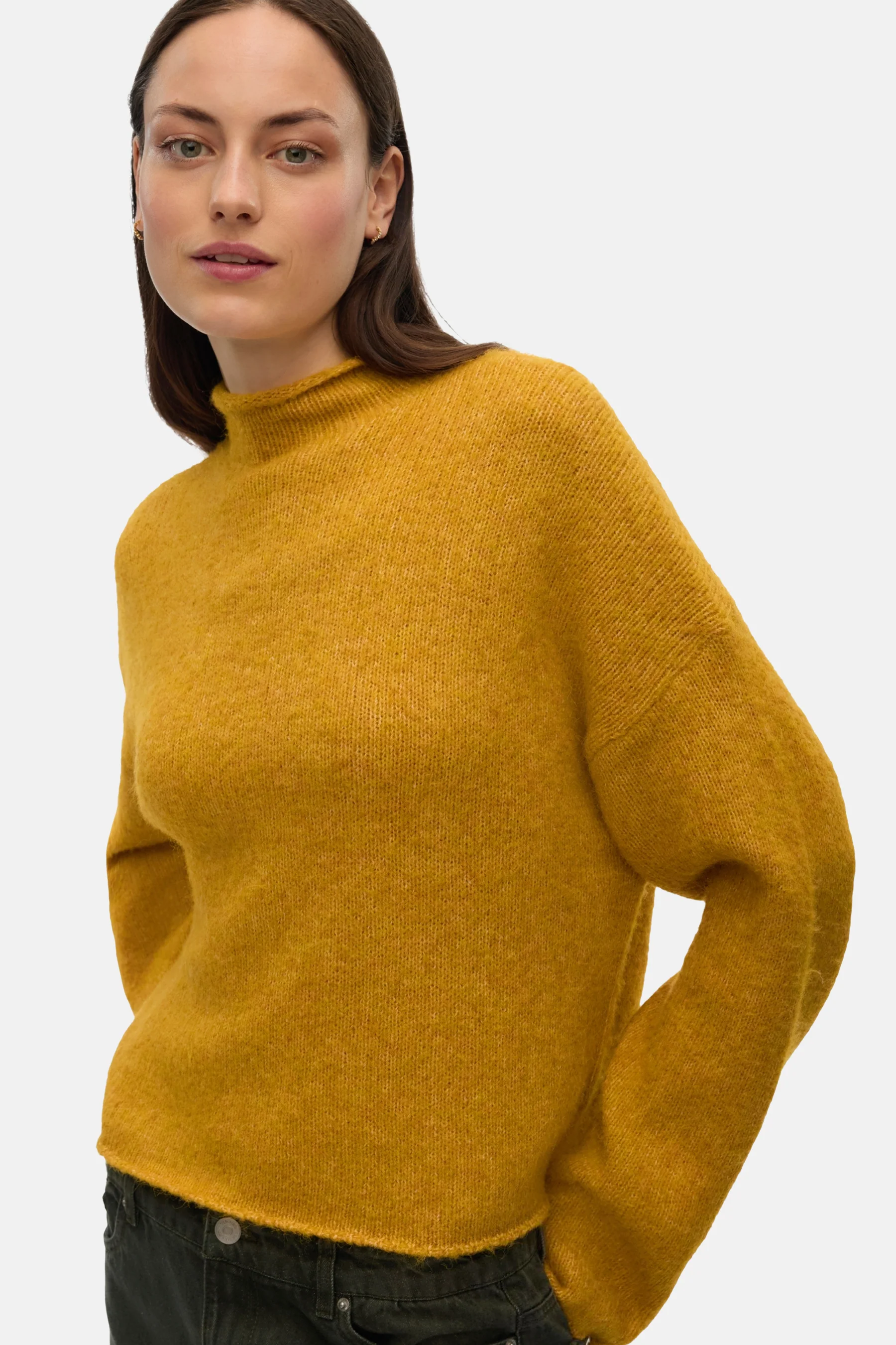 Pull met rolkraag - geel - Image 4
