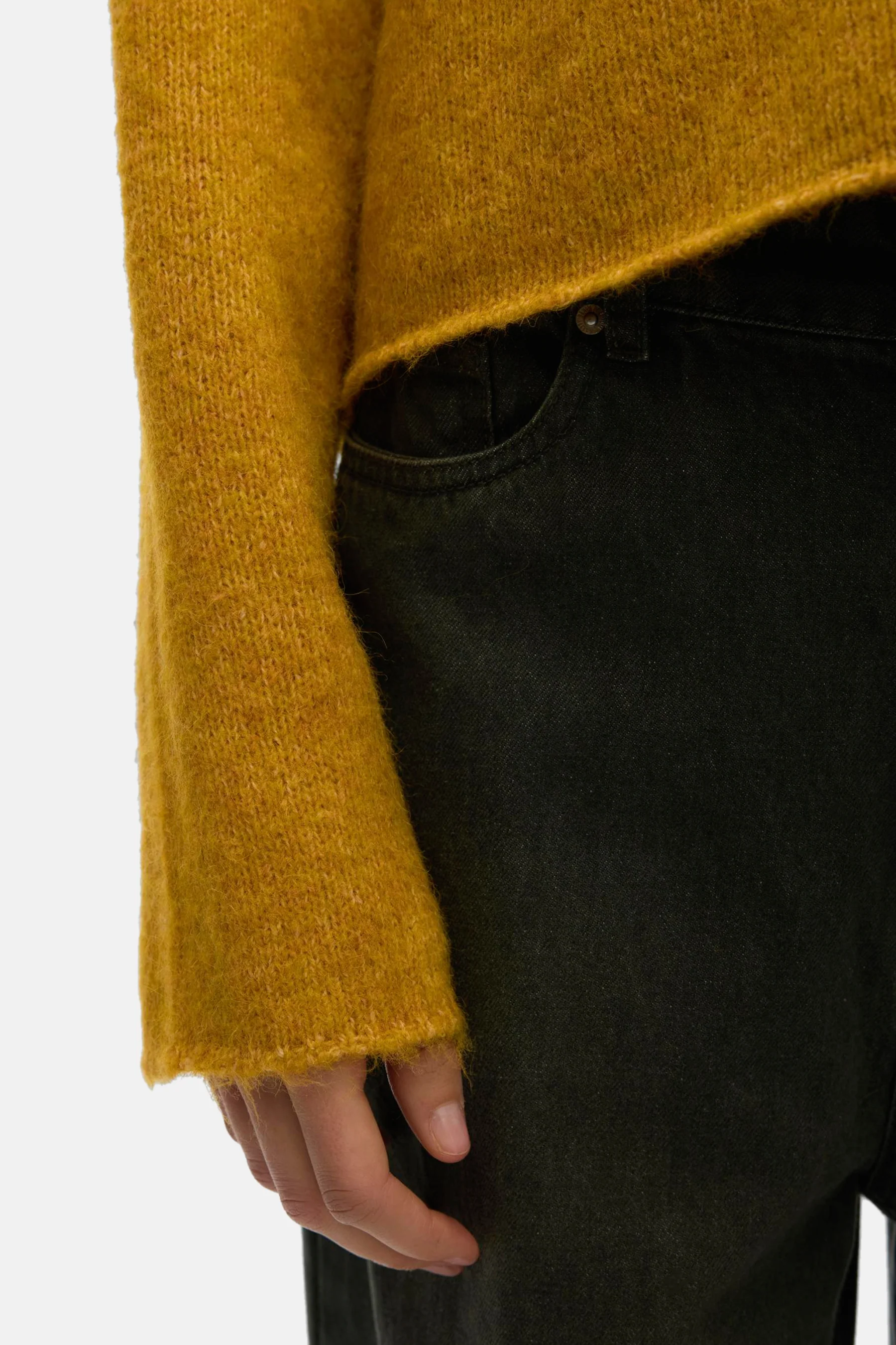 Pull met rolkraag - geel - Image 5