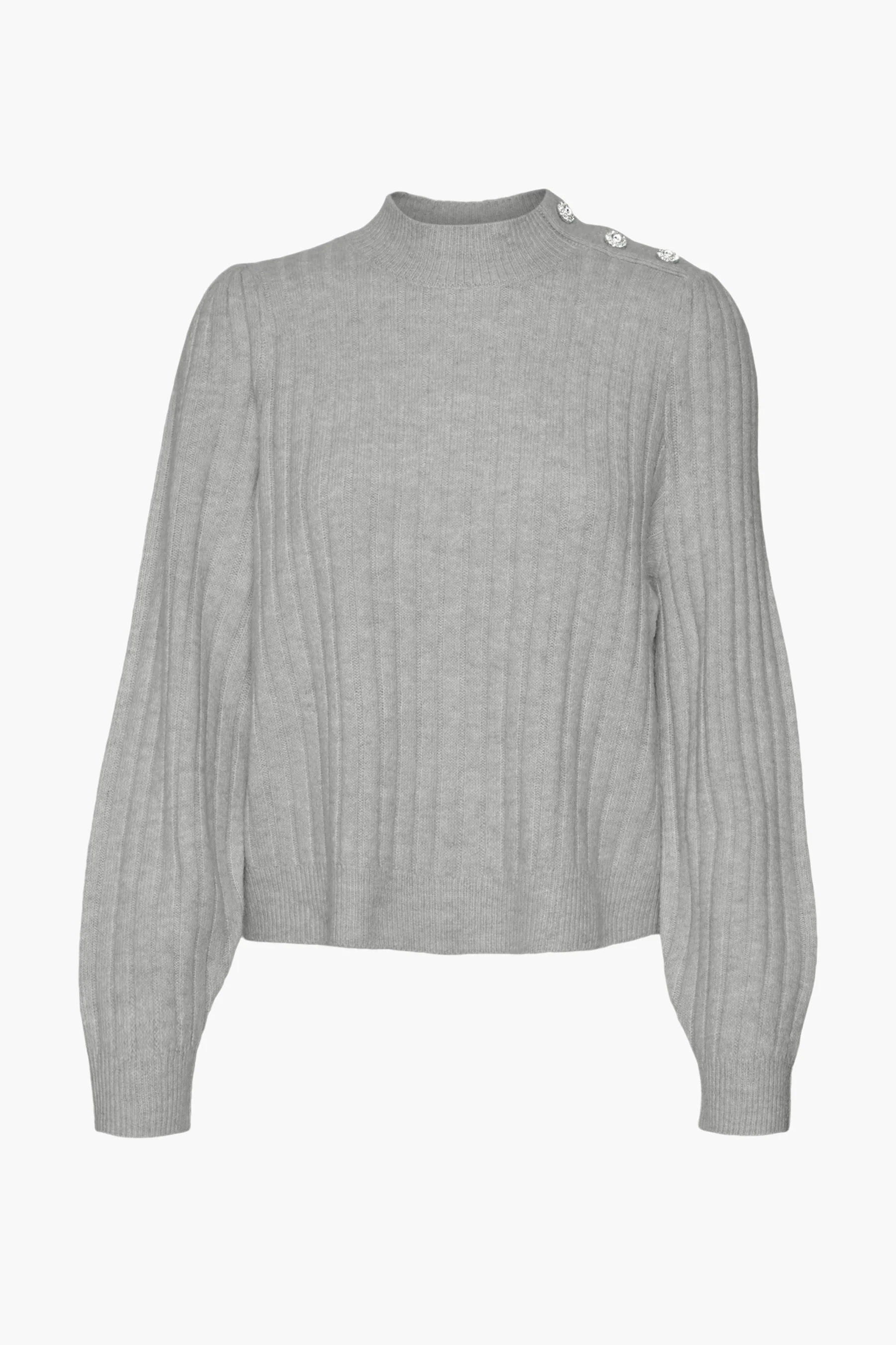 Pull met rolkraag - grijs