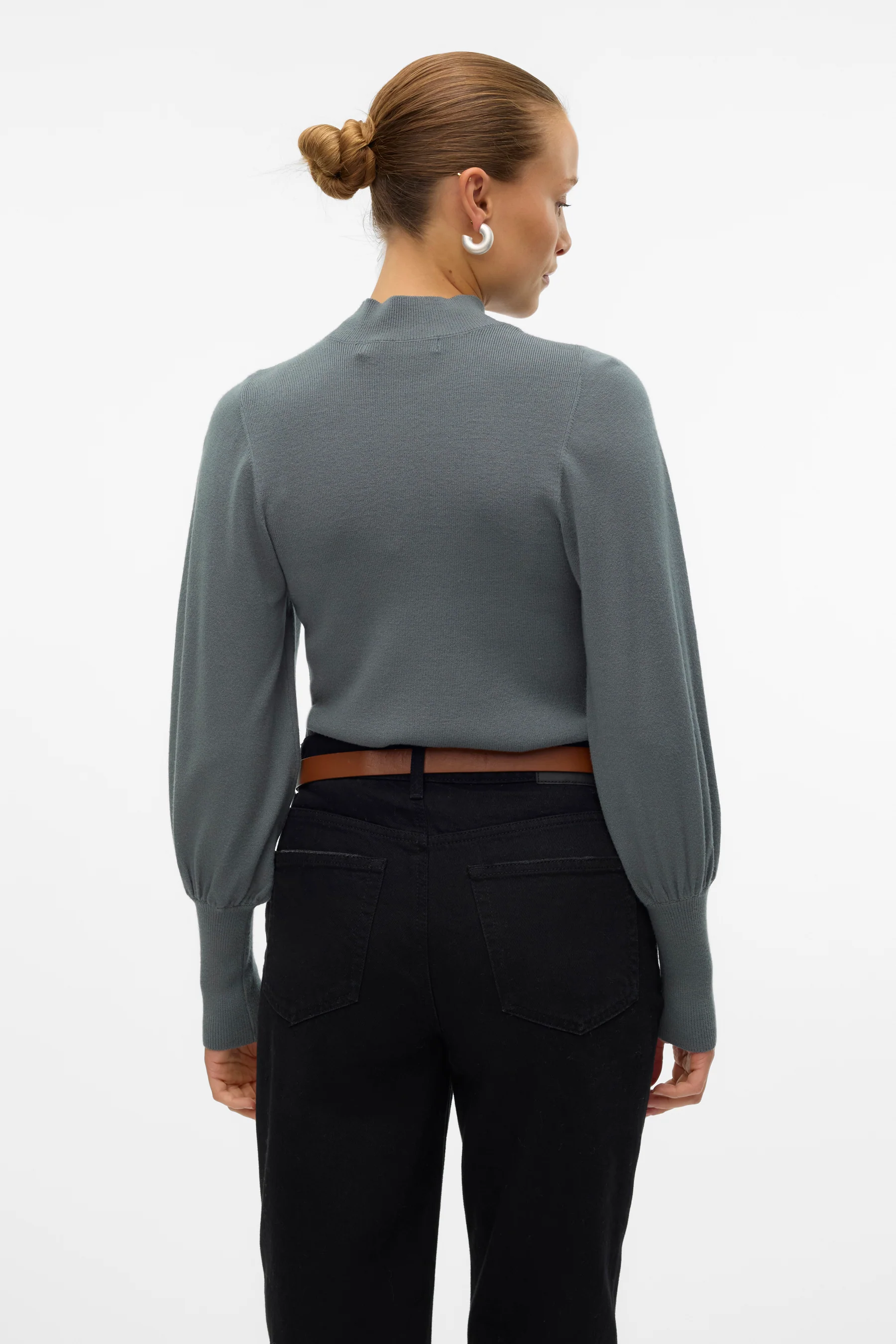 Pull met rolkraag - groen - Image 3