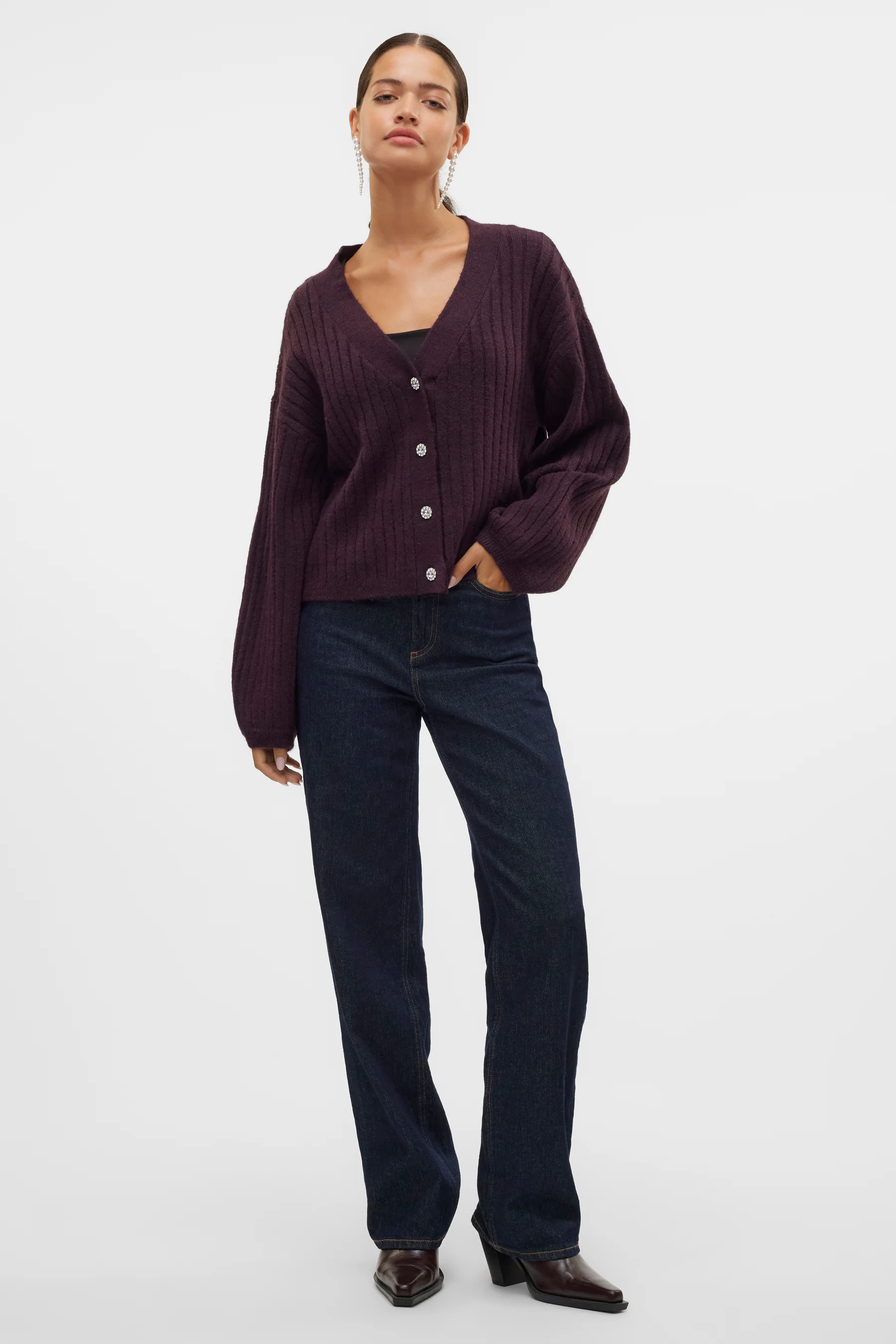 Pull met rolkraag - Bordeaux - Image 2