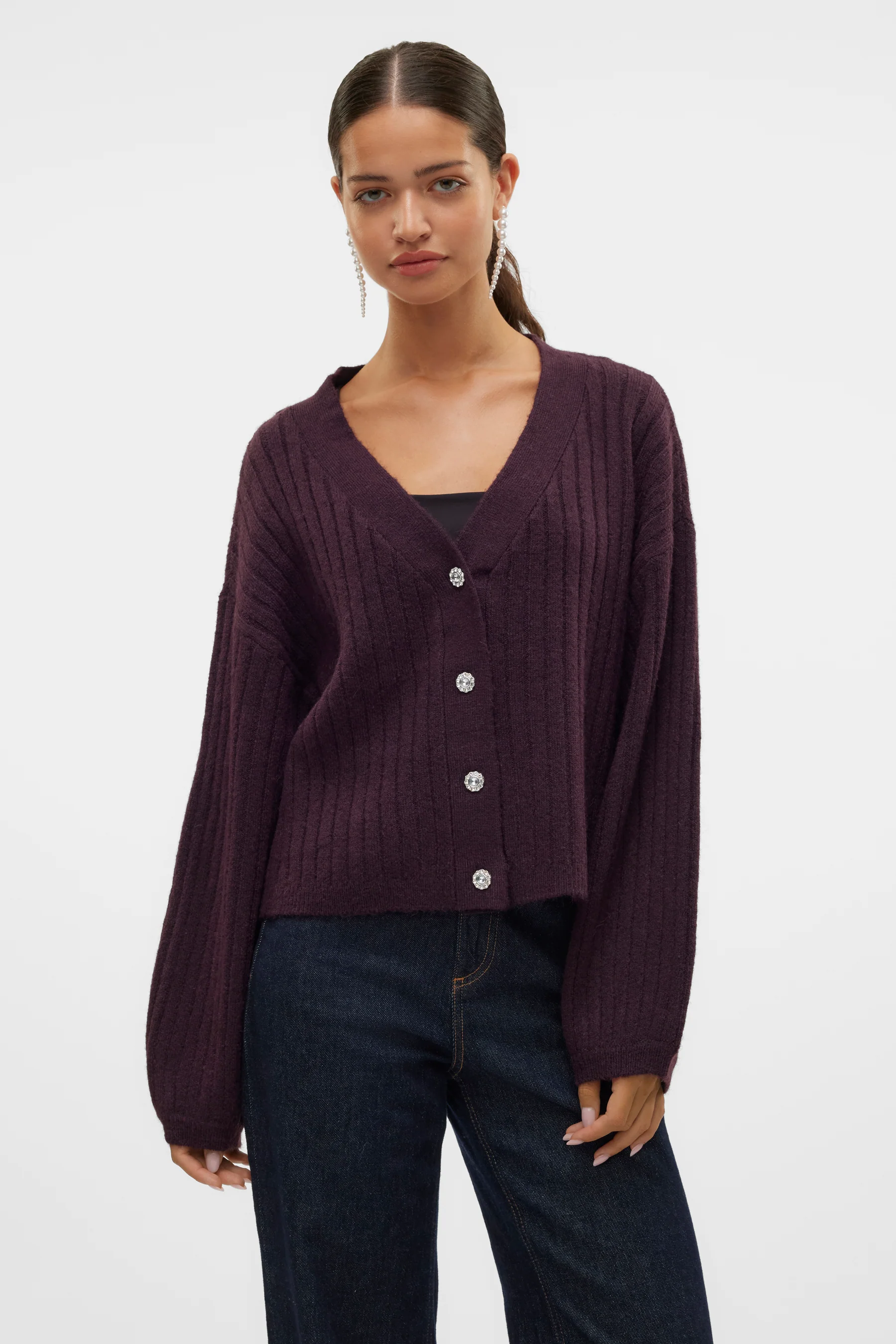 Pull met rolkraag - Bordeaux - Image 4