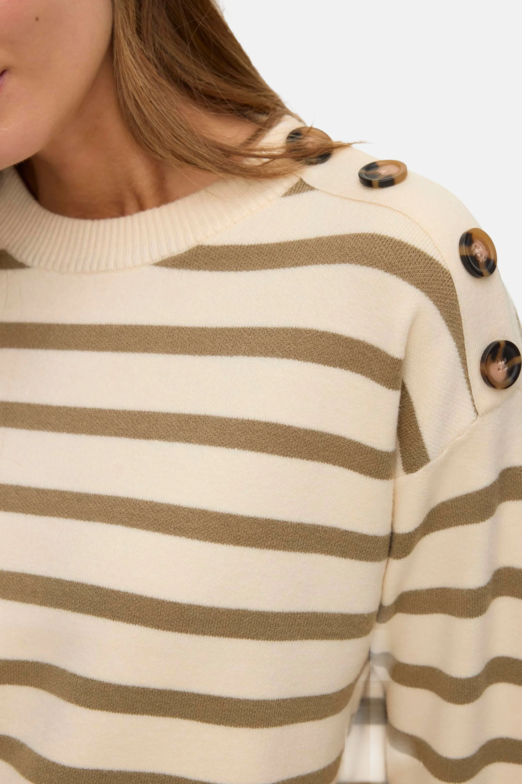 Pull met ronde hals - beige - Image 4
