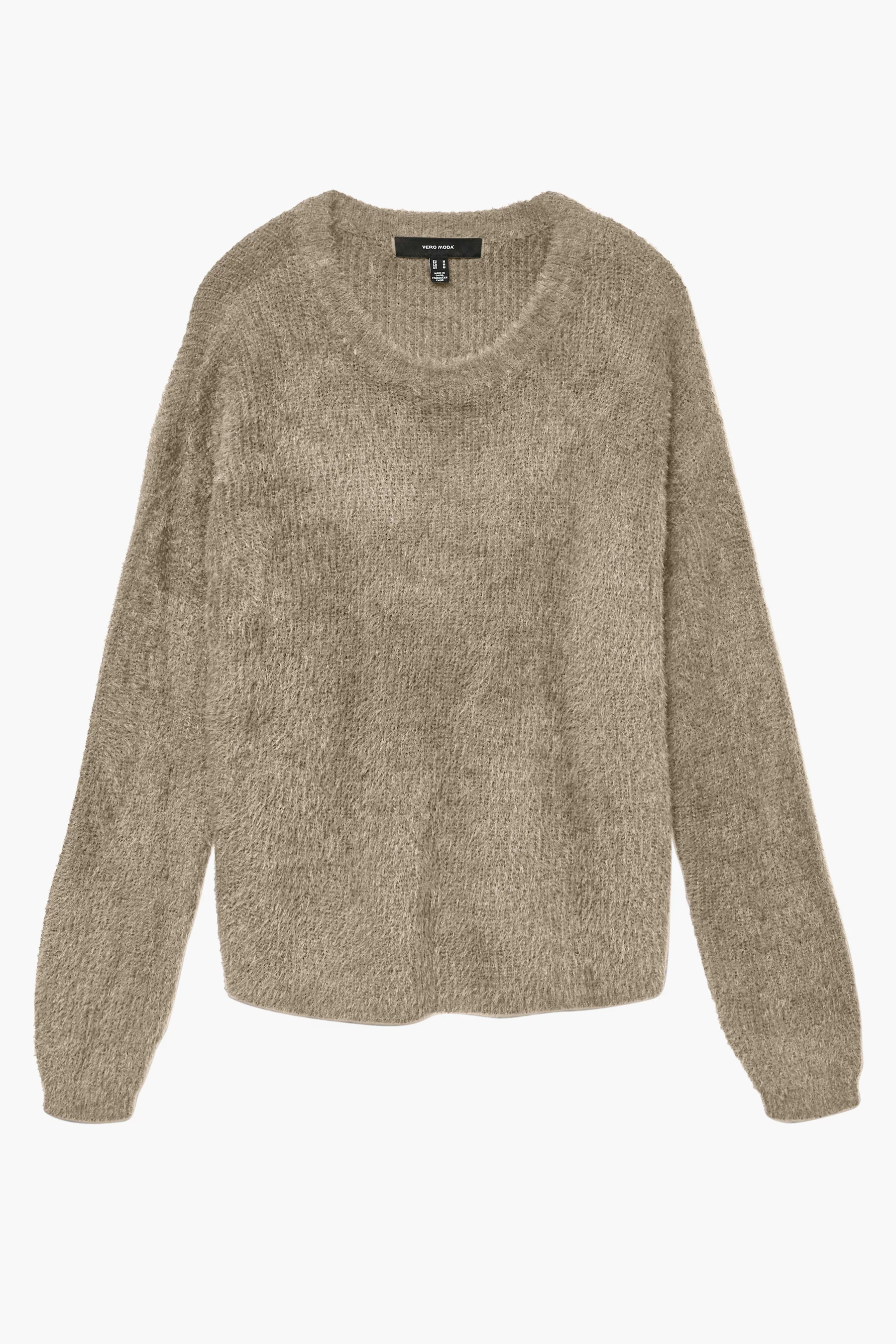 Pull met ronde hals - beige - Image 7