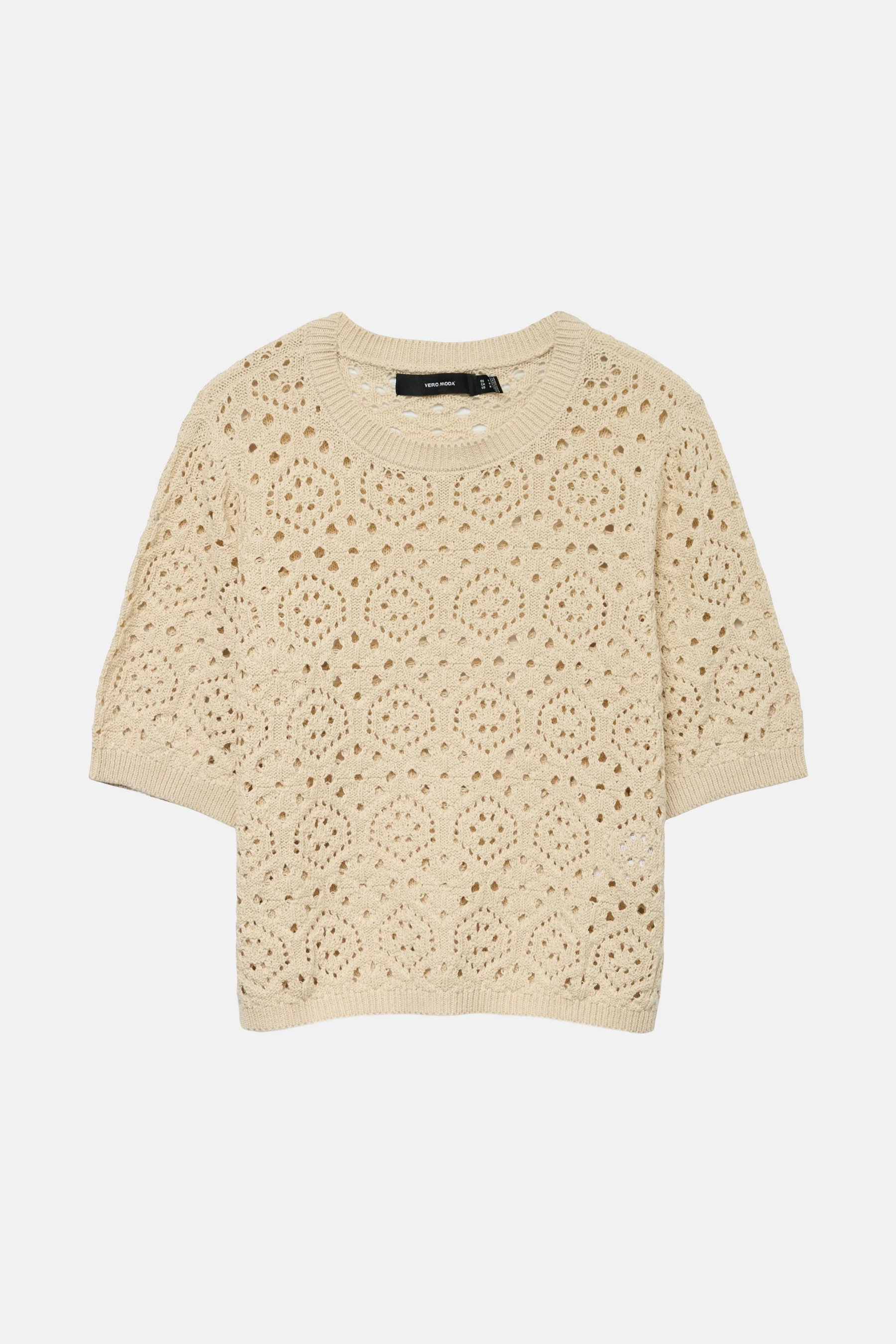 Pull met ronde hals - beige - Image 6