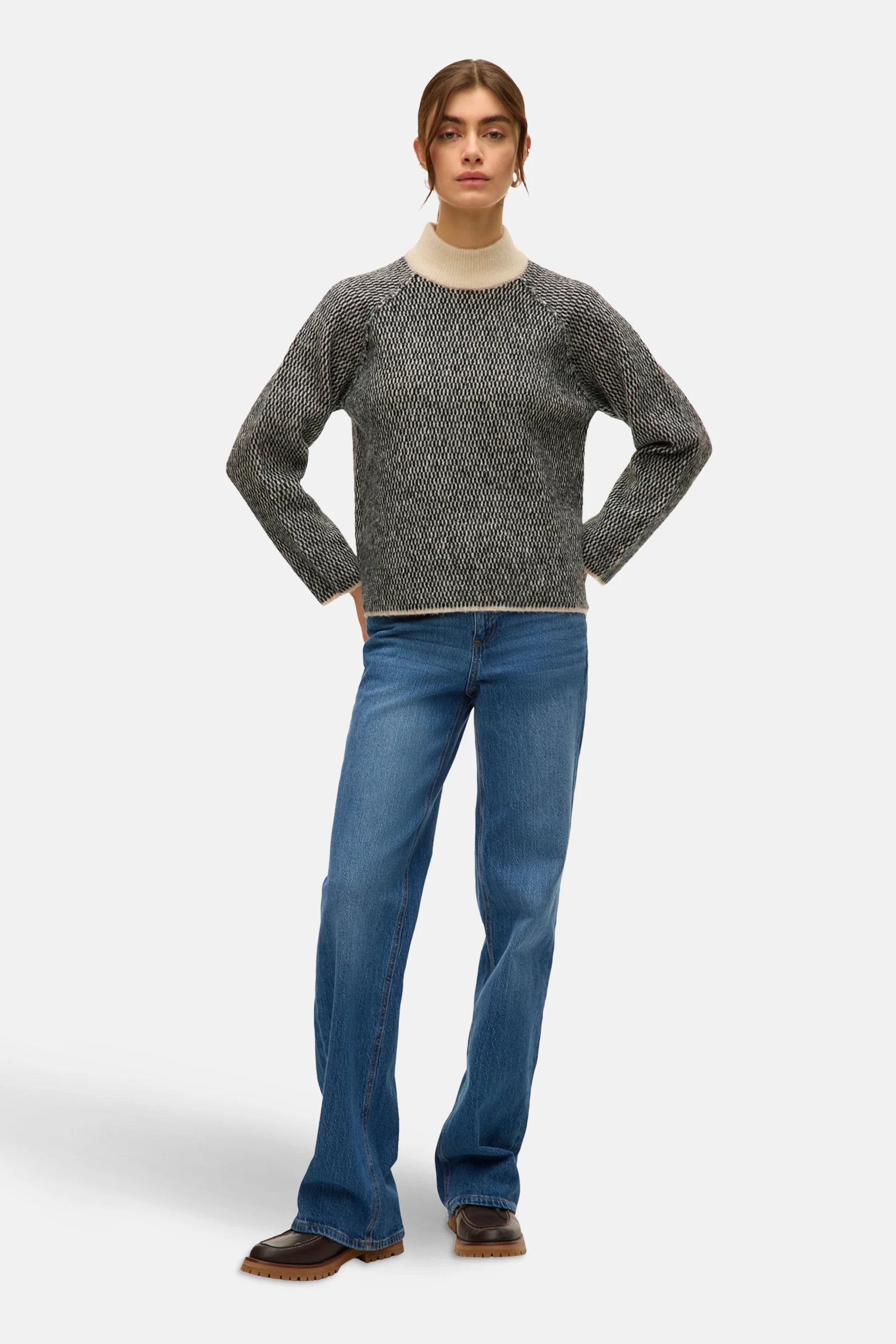 Pull met ronde hals - Zwart - Image 2
