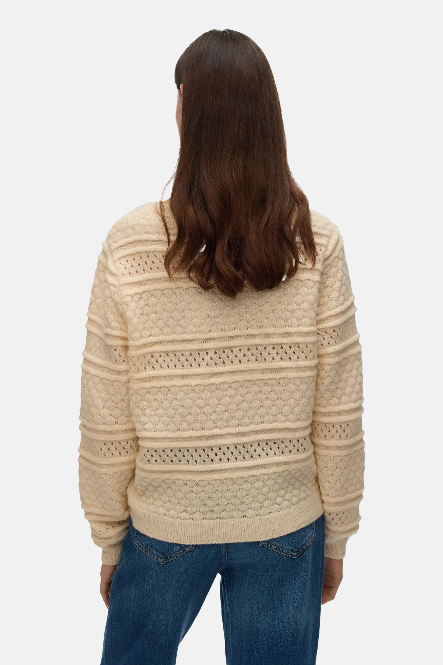 Pull met ronde hals - beige - Image 3