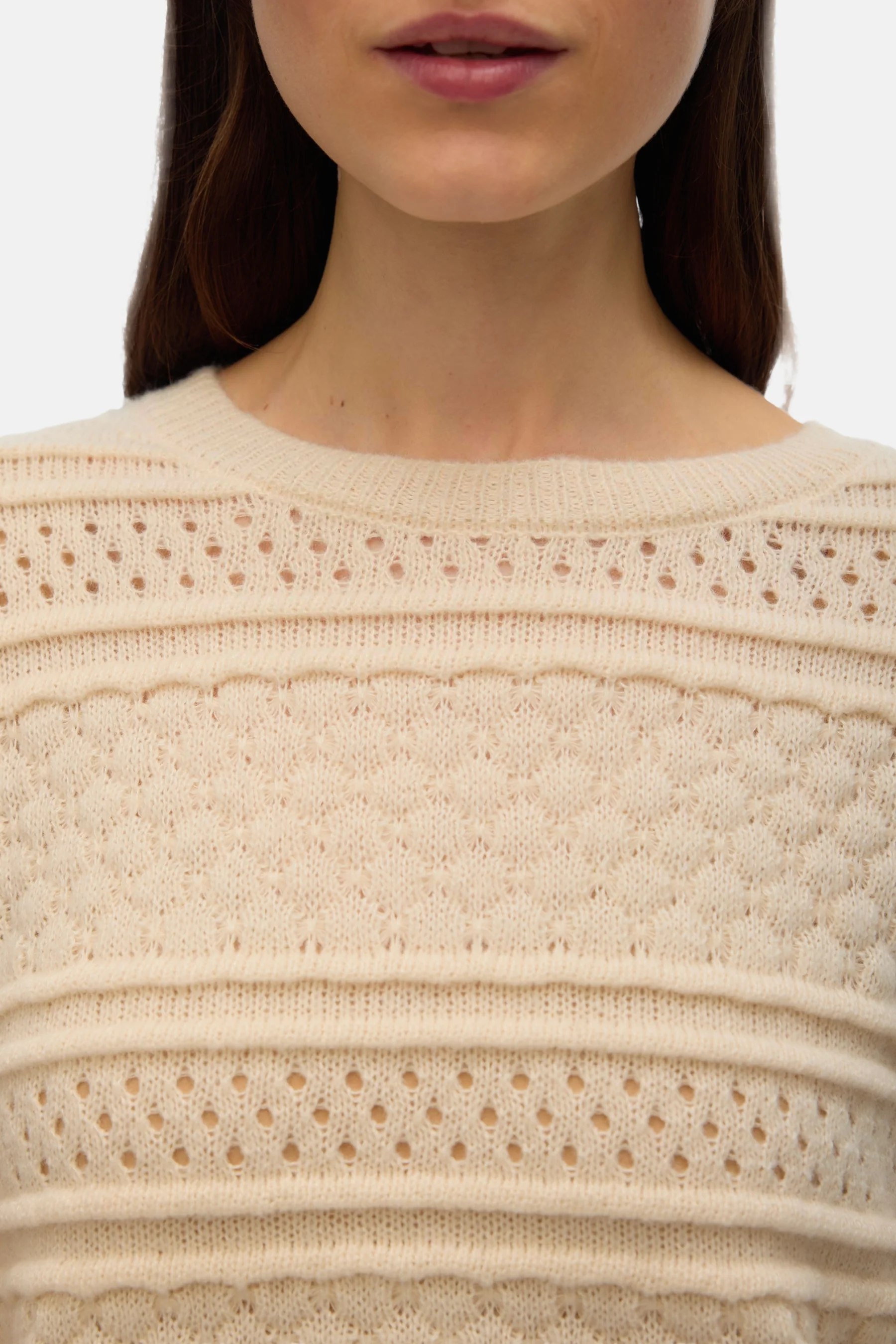 Pull met ronde hals - beige - Image 4