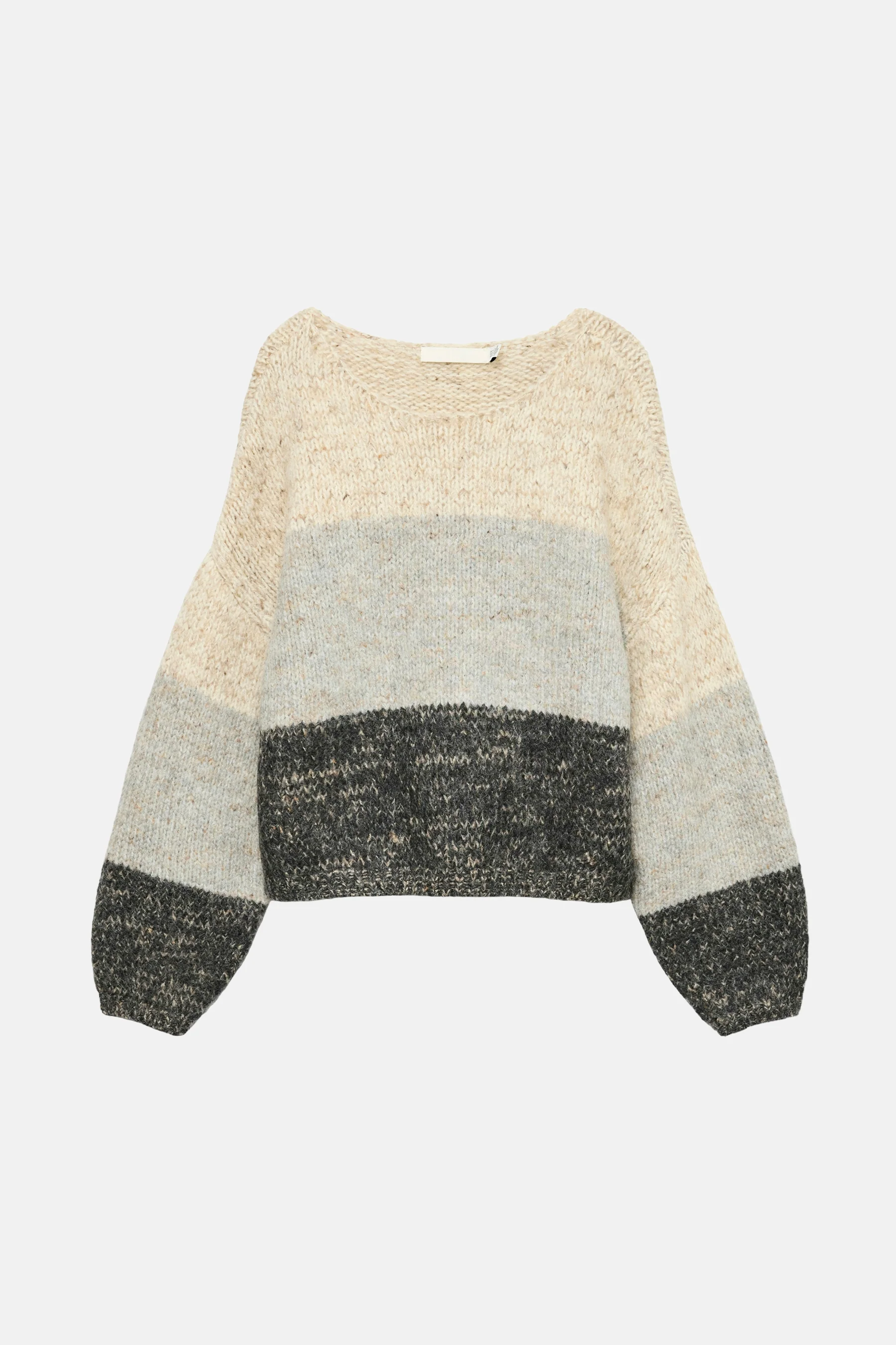 Pull met ronde hals - beige - Image 6