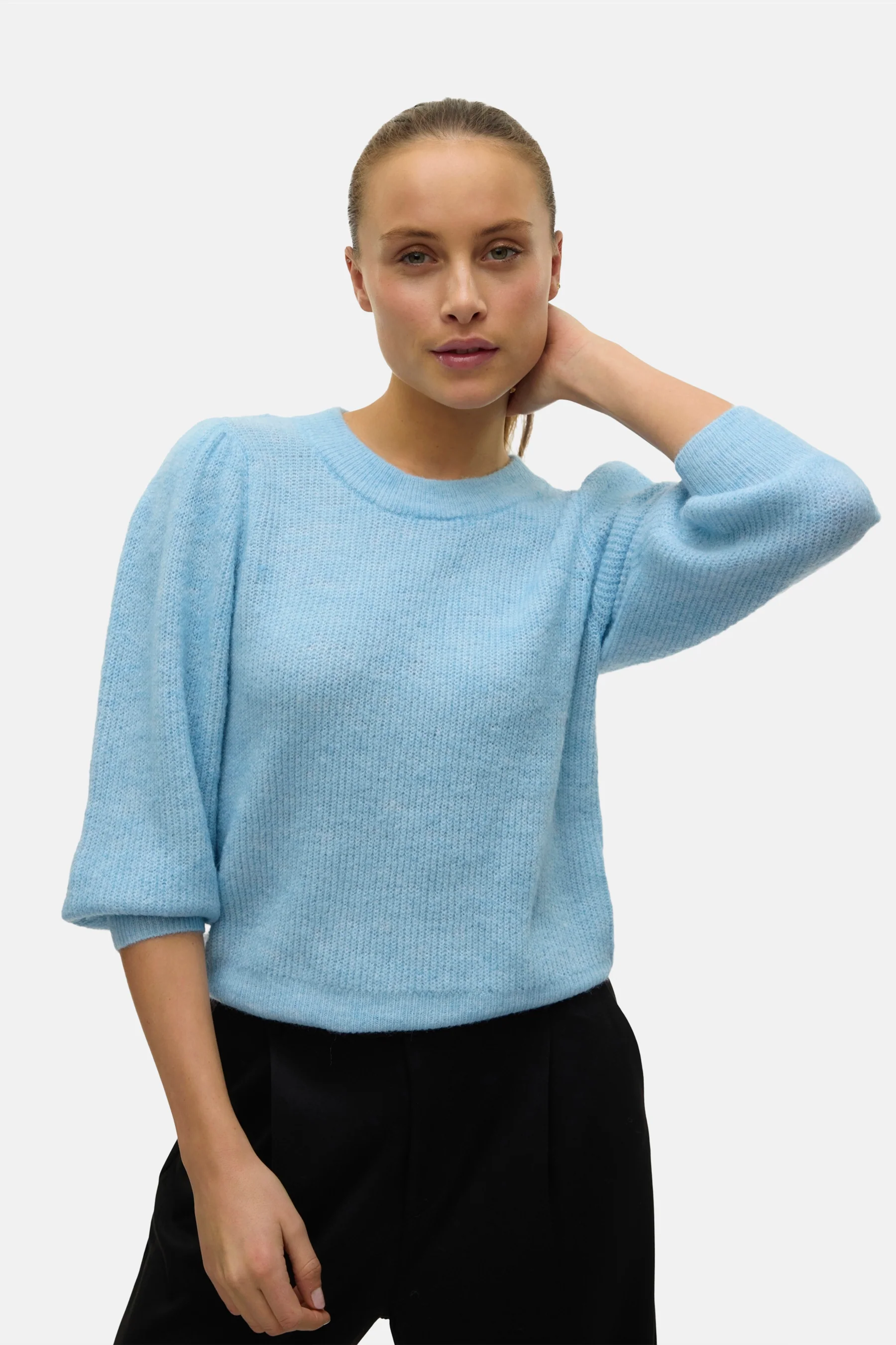 Pull met ronde hals - blauw - Image 5