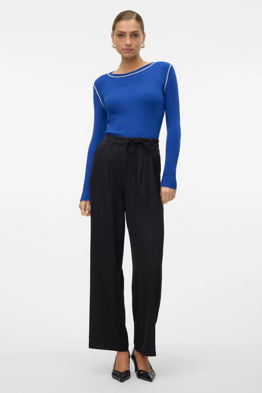 Pull met ronde hals - blauw - Image 2