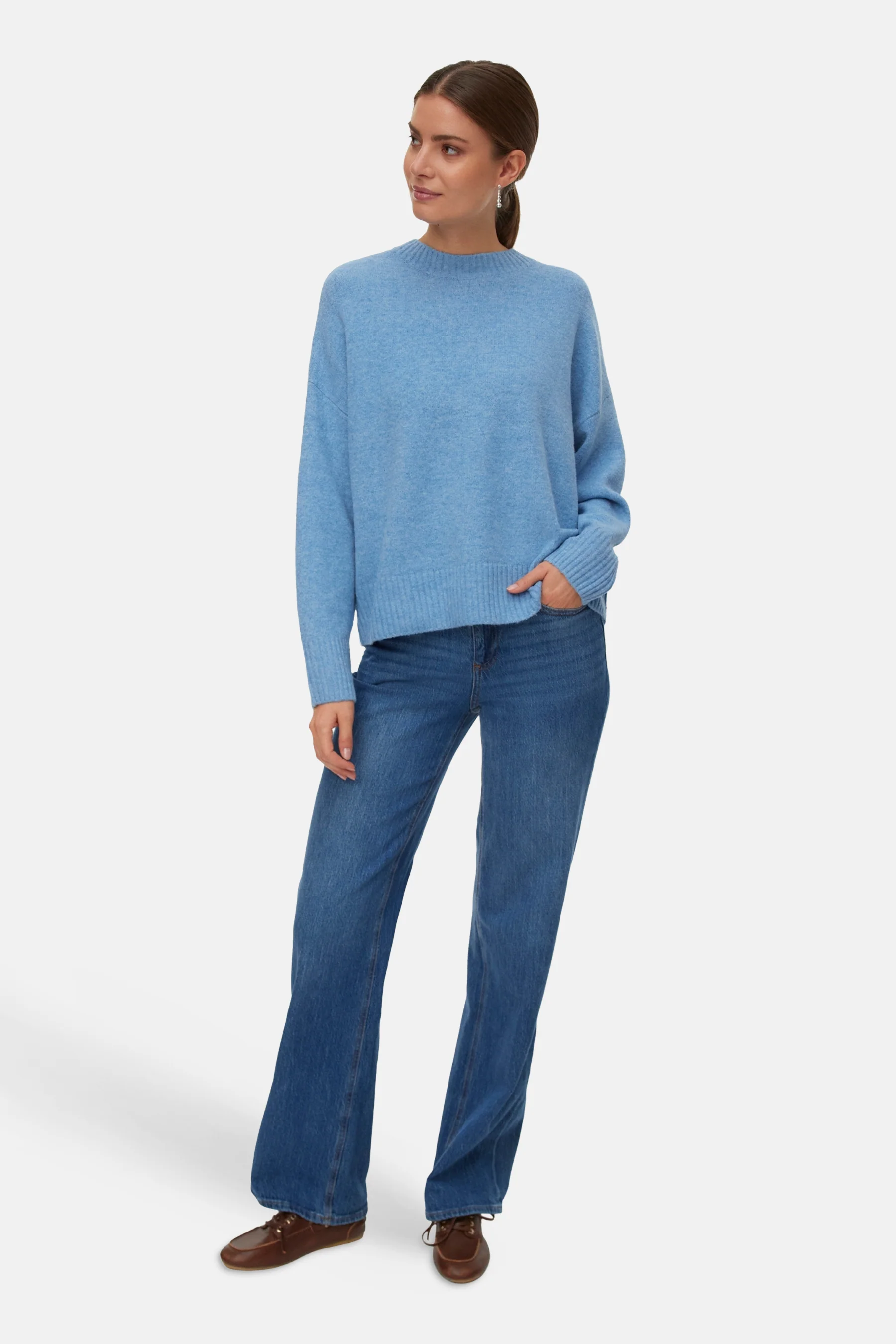 Pull met ronde hals - blauw - Image 2