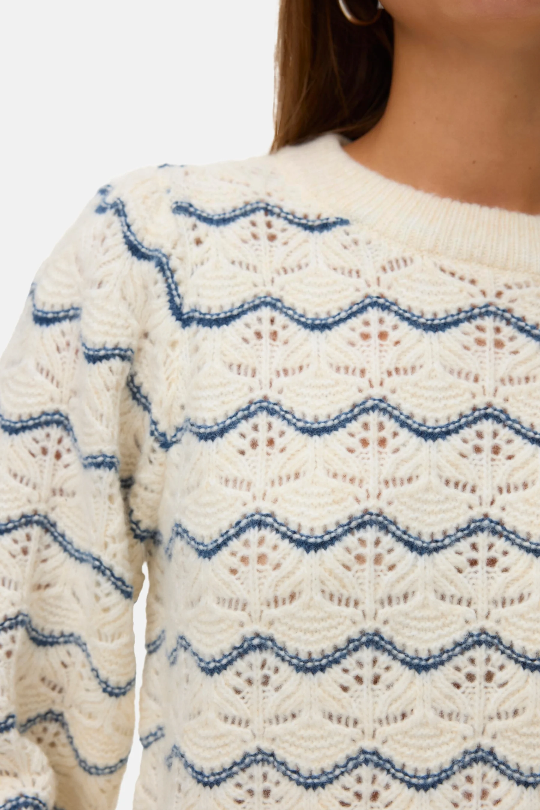 Pull met ronde hals - blauw - Image 4