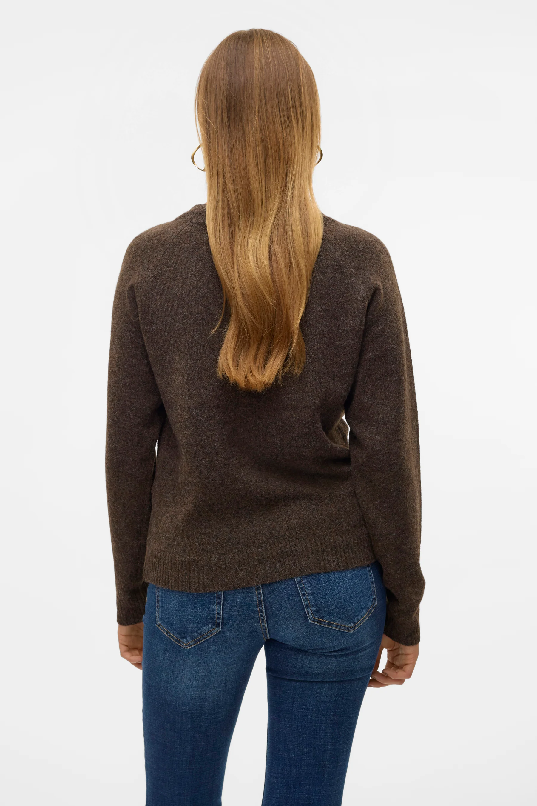 Pull met ronde hals - bruin - Image 3