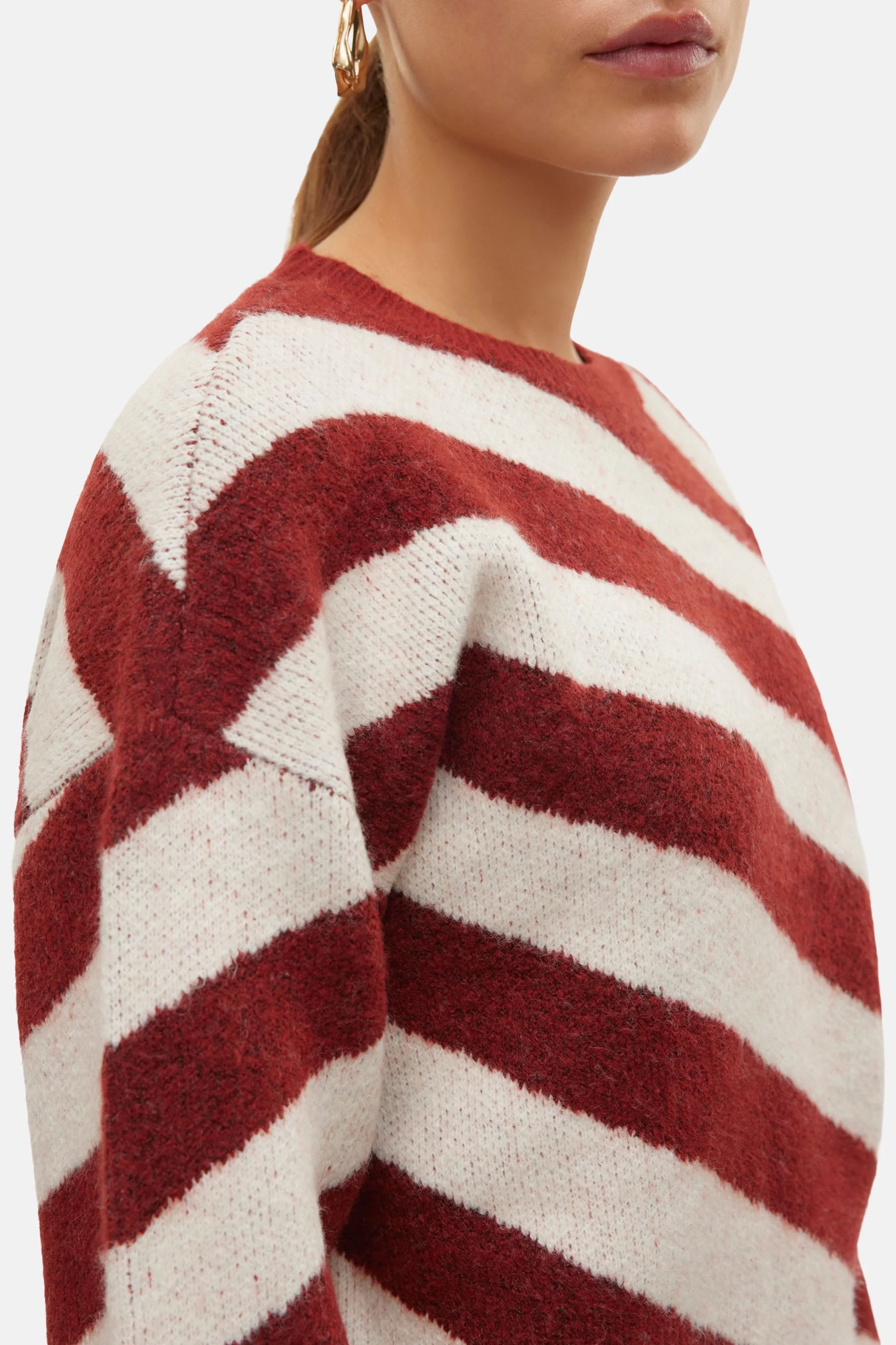 Pull met ronde hals - bruin - Image 5