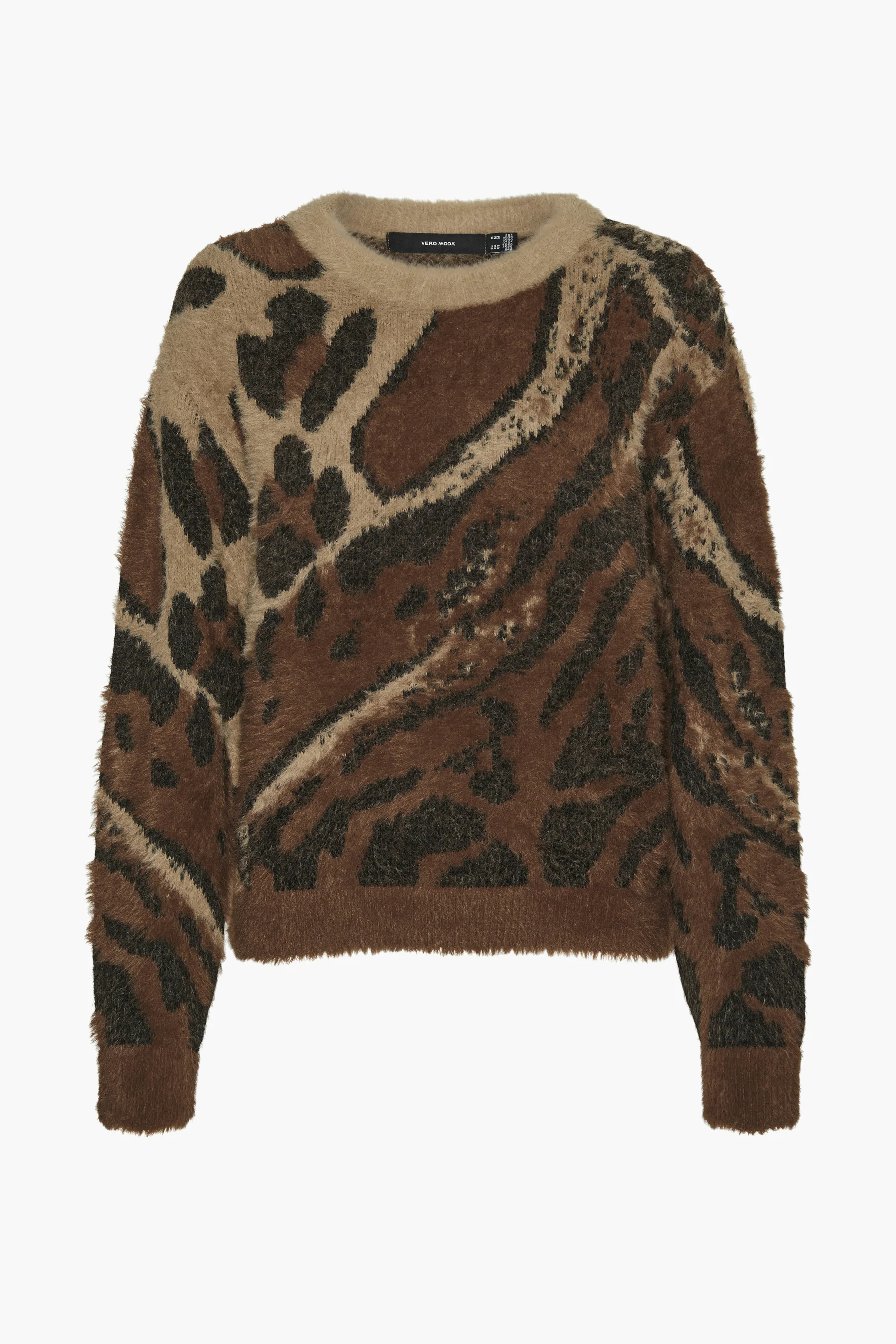 Pull met ronde hals - bruin - Image 6