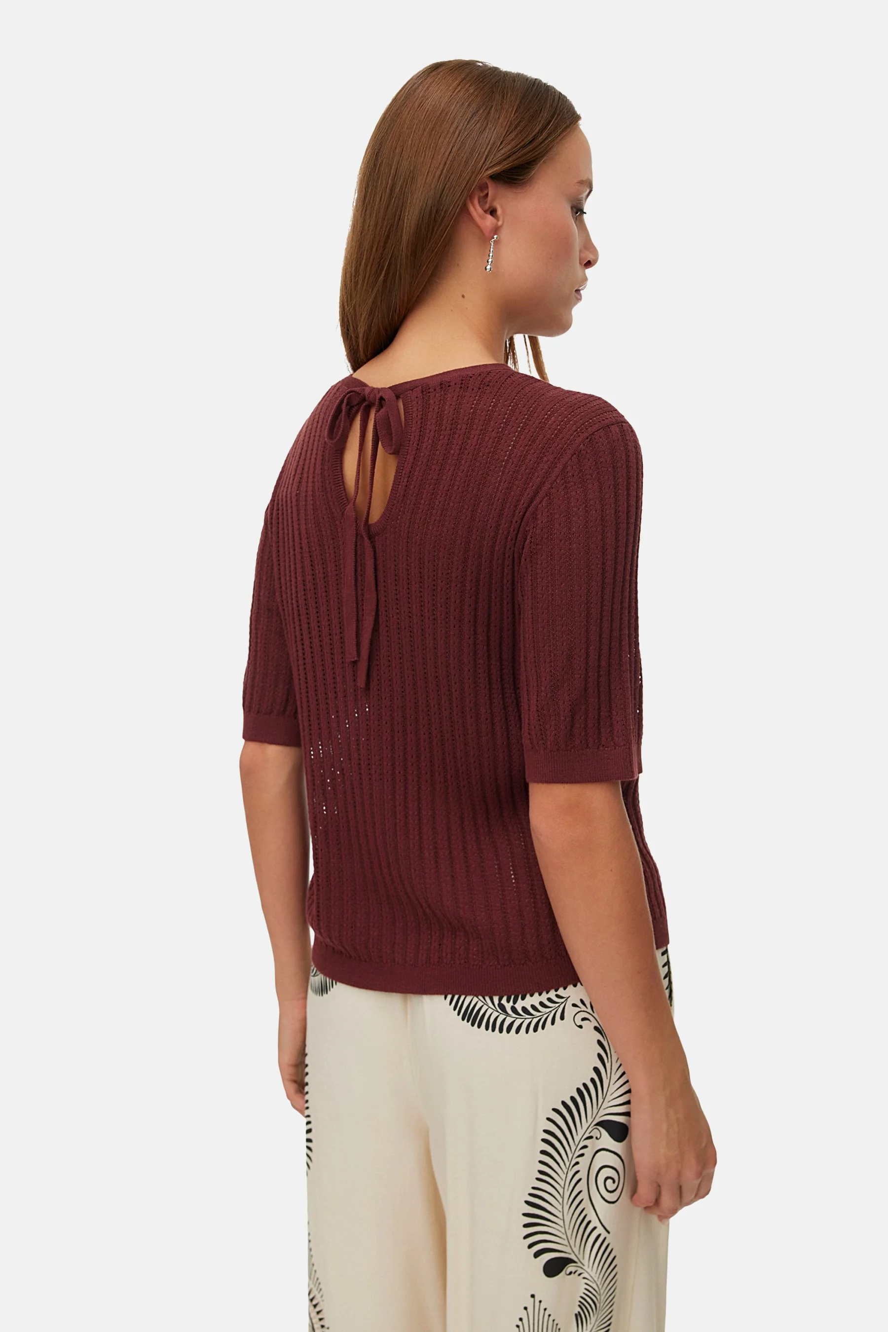 Pull met ronde hals - bruin - Image 3