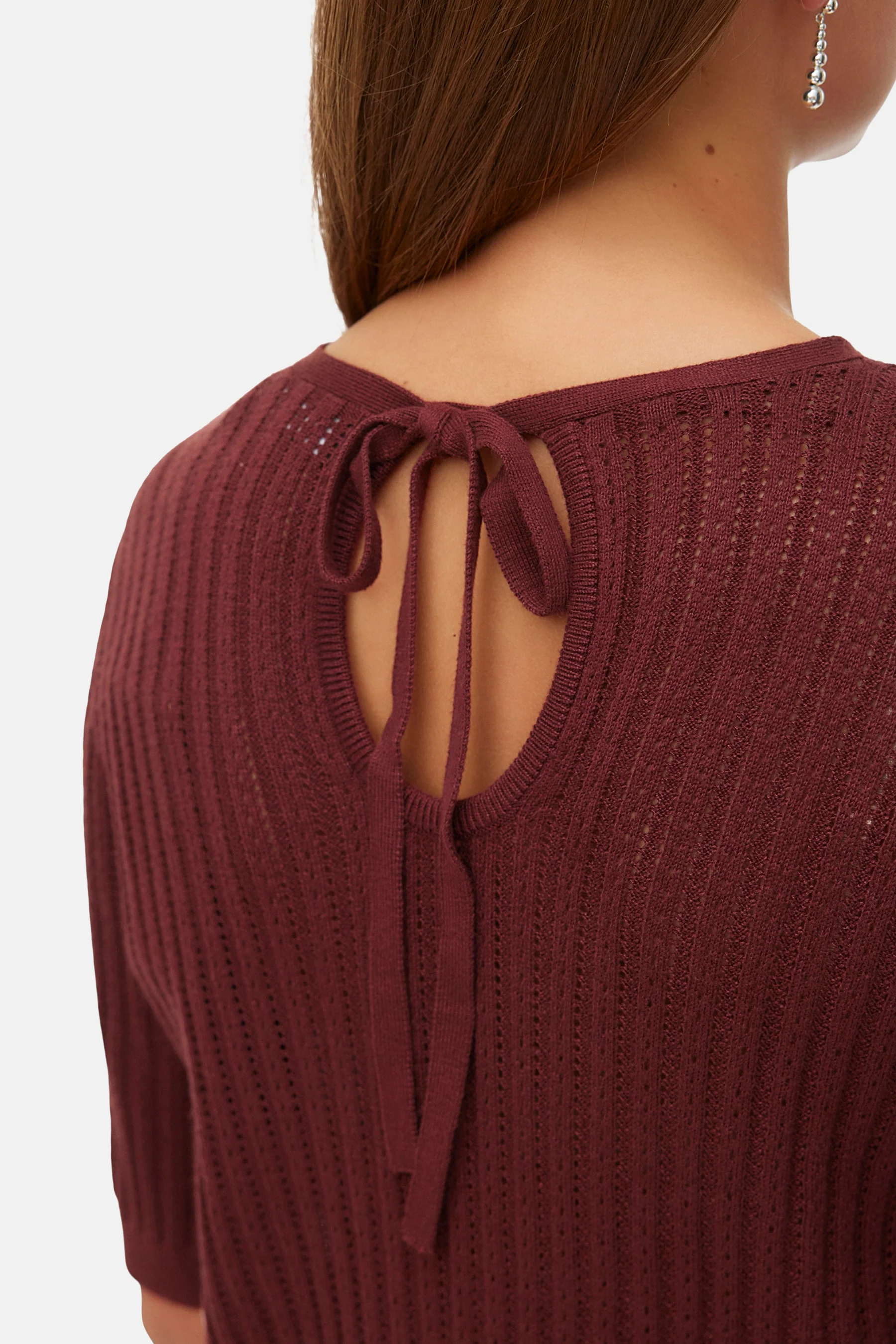 Pull met ronde hals - bruin - Image 4