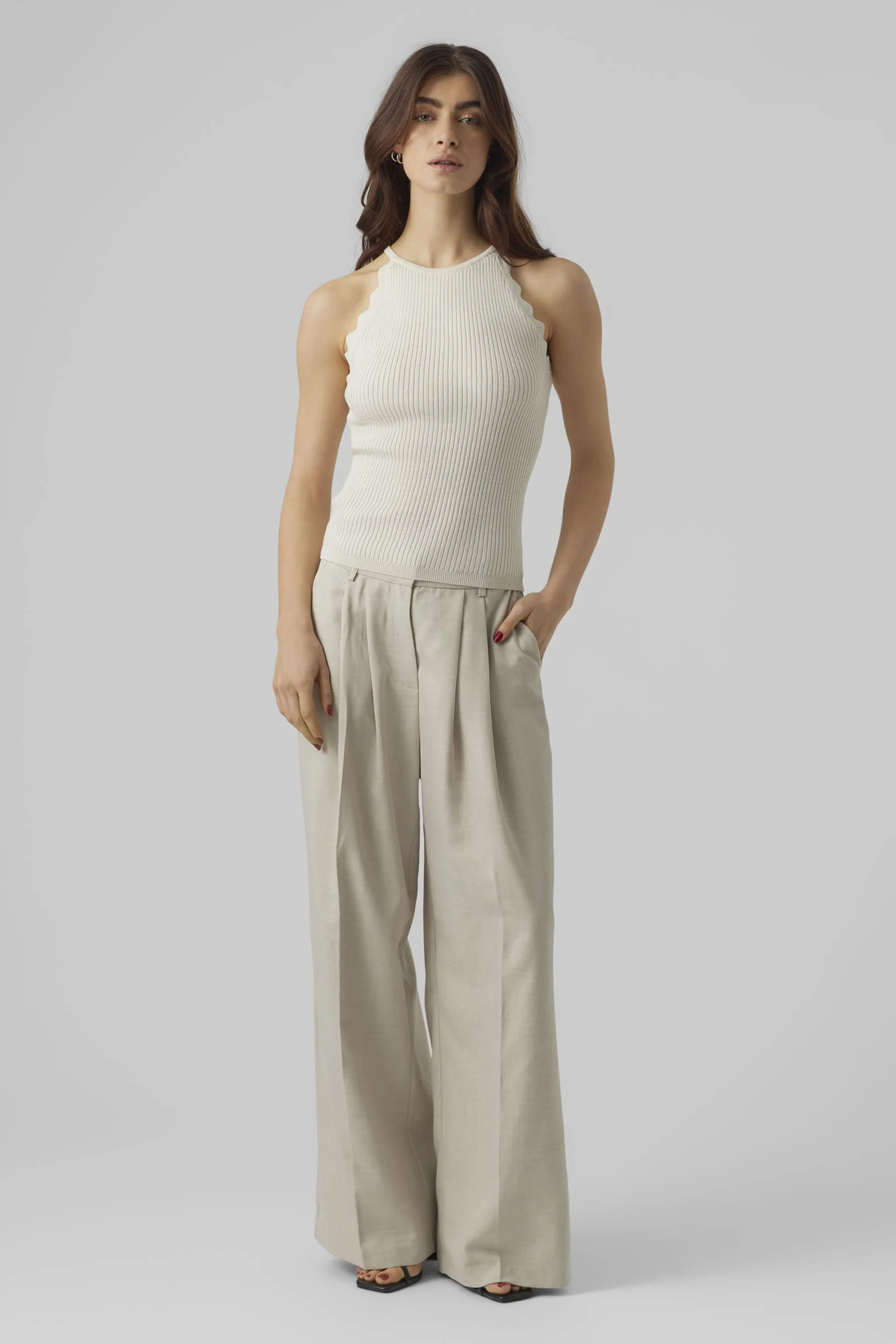 Pull met ronde hals - ecru - Image 2