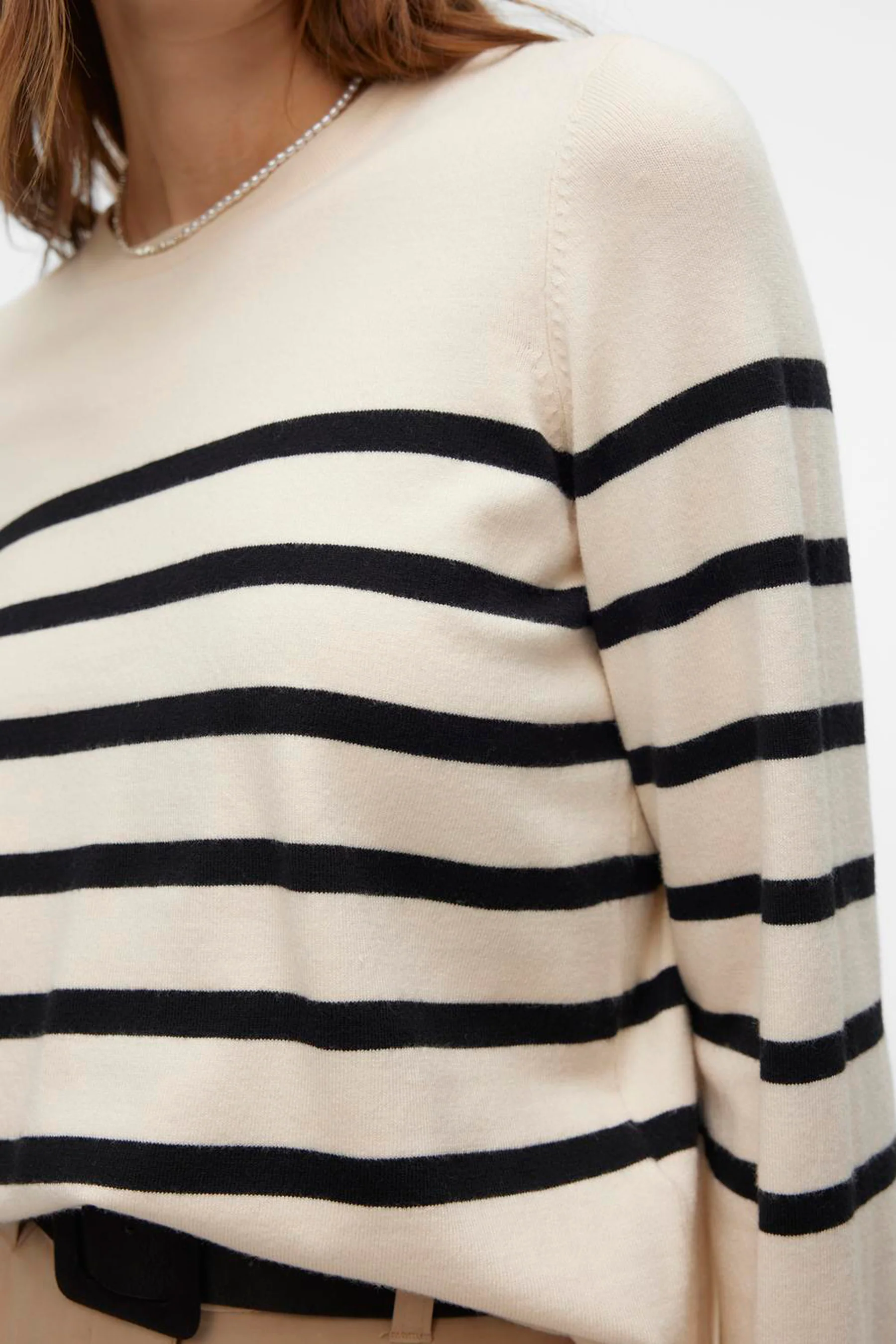 Pull met ronde hals - ecru - Image 5