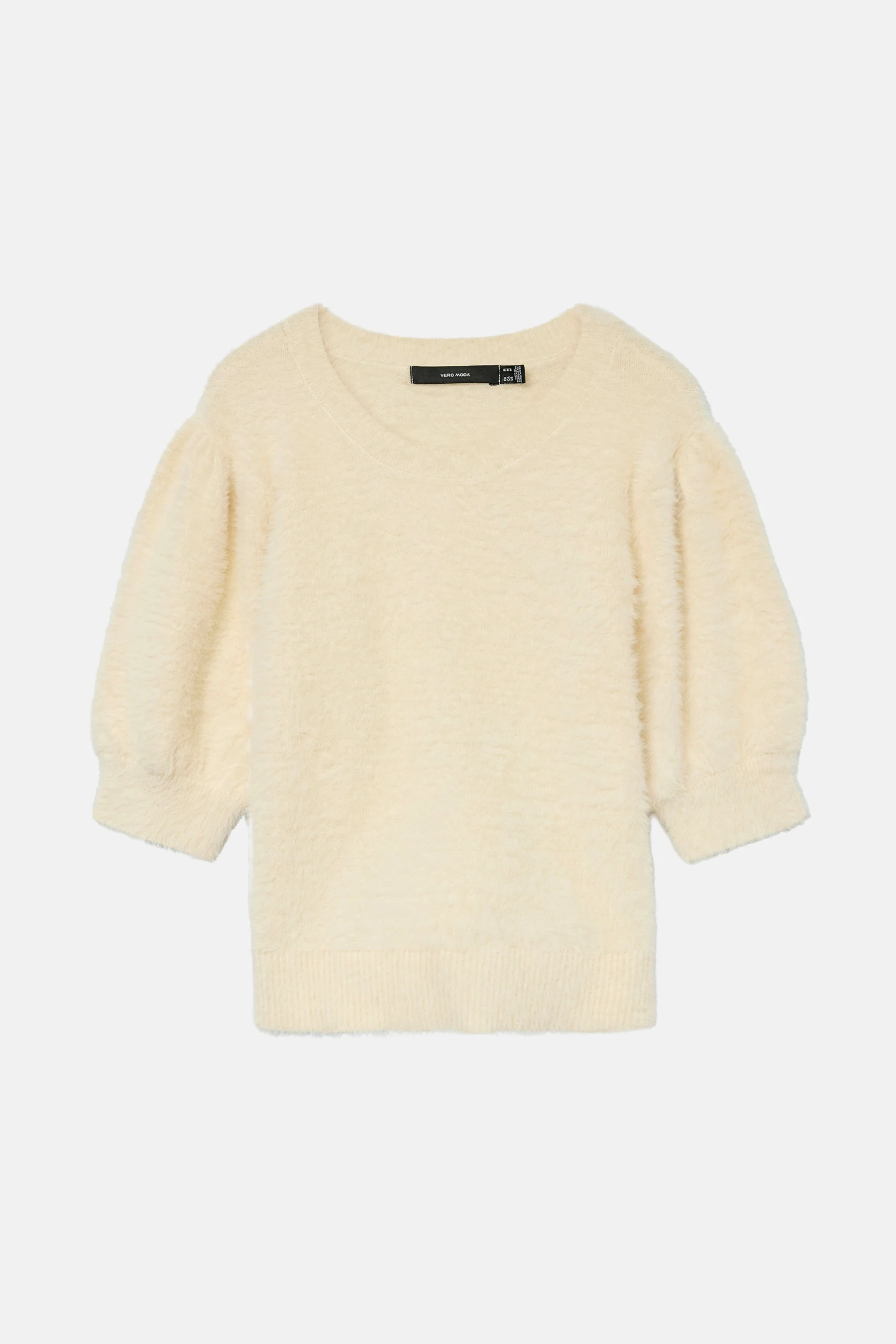 Pull met ronde hals - ecru - Image 7