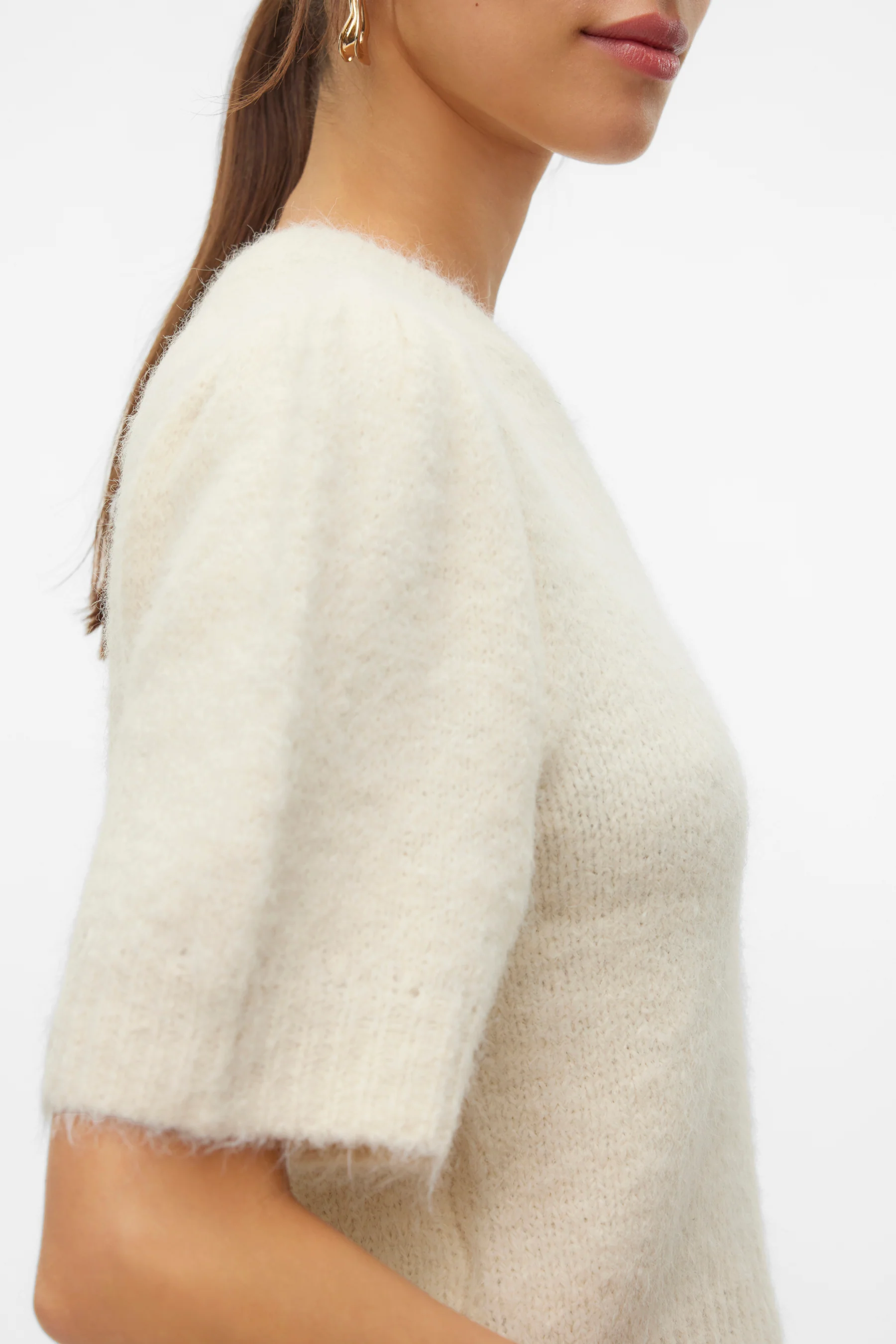 Pull met ronde hals - ecru - Image 5