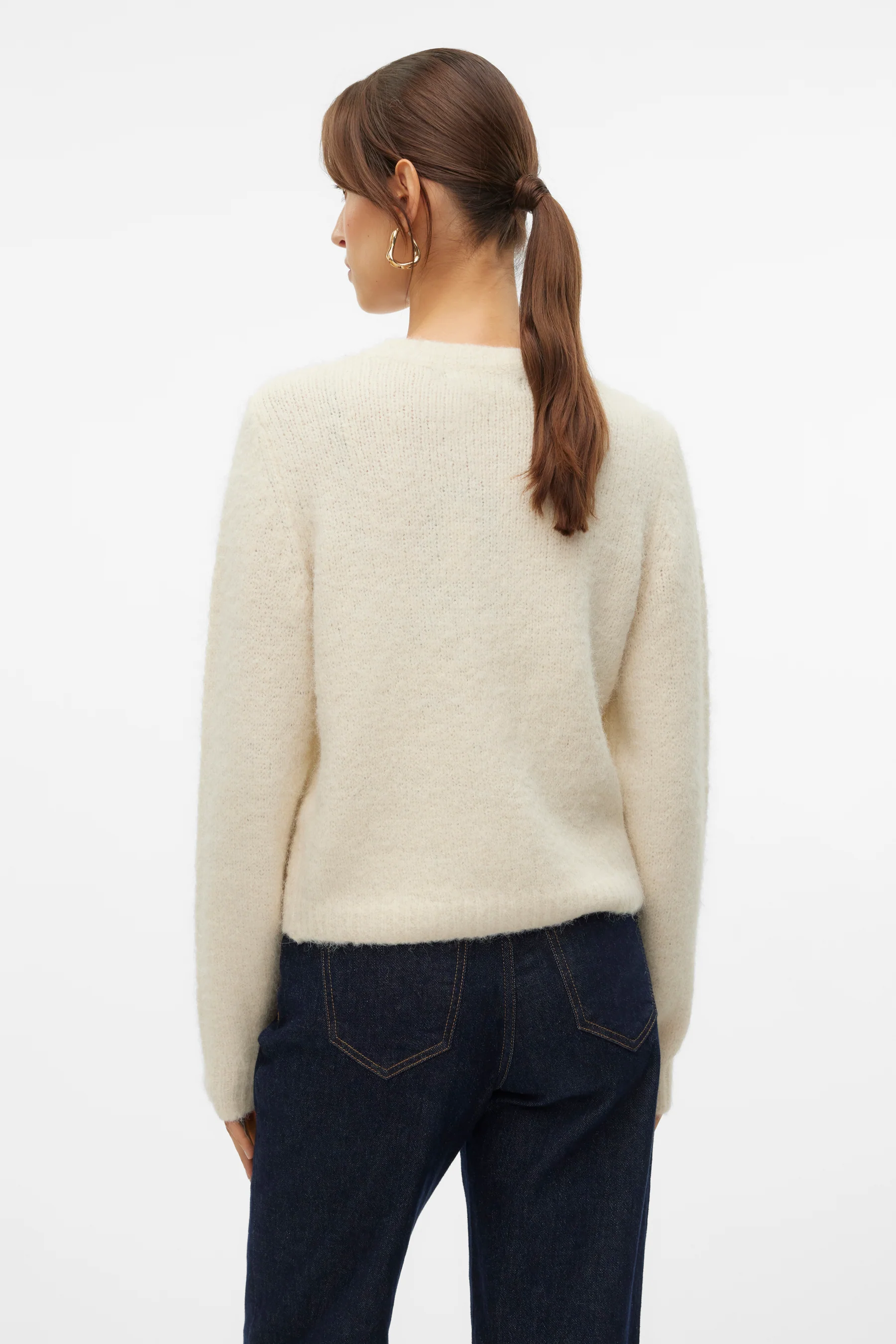 Pull met ronde hals - ecru - Image 3
