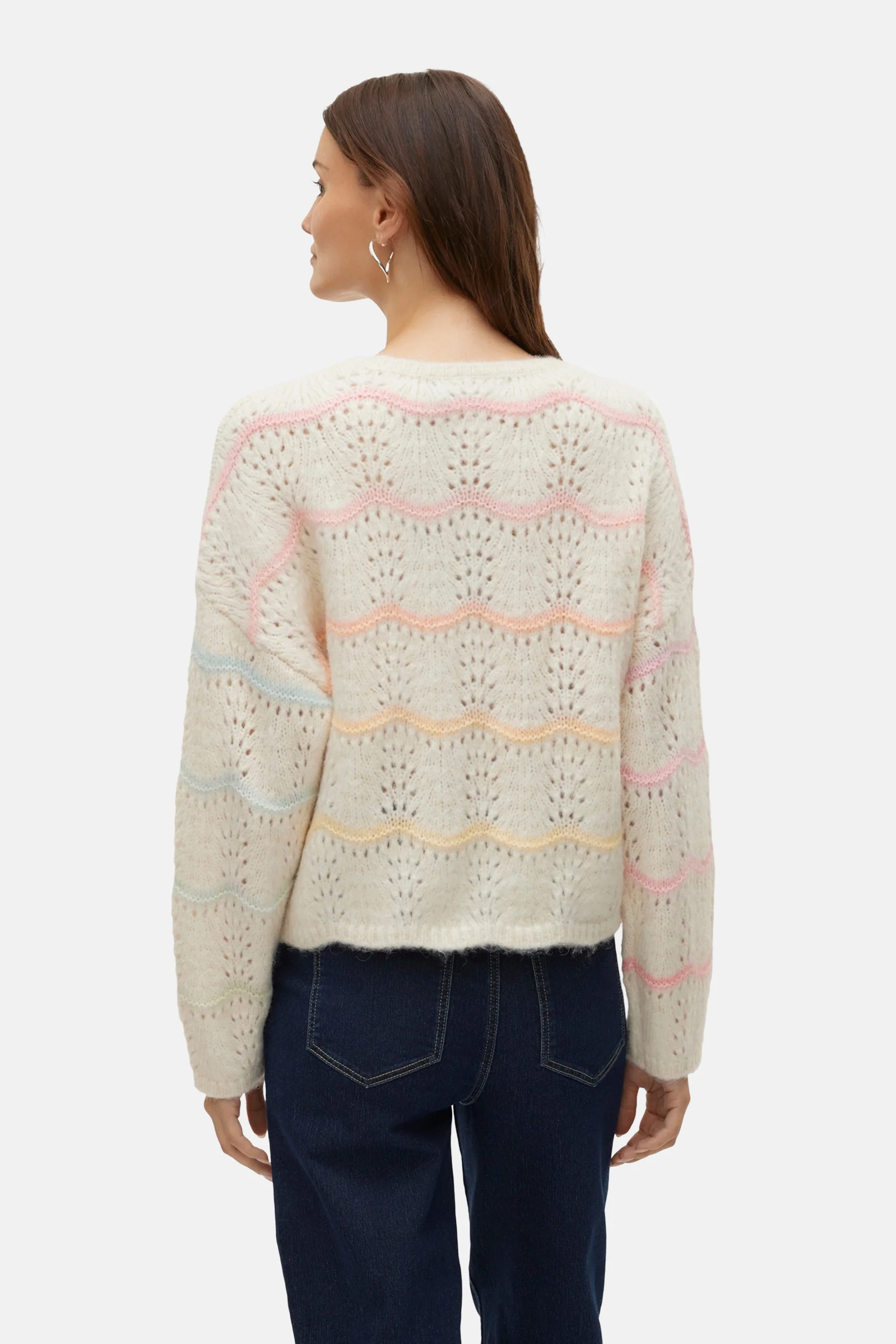 Pull met ronde hals - ecru - Image 3