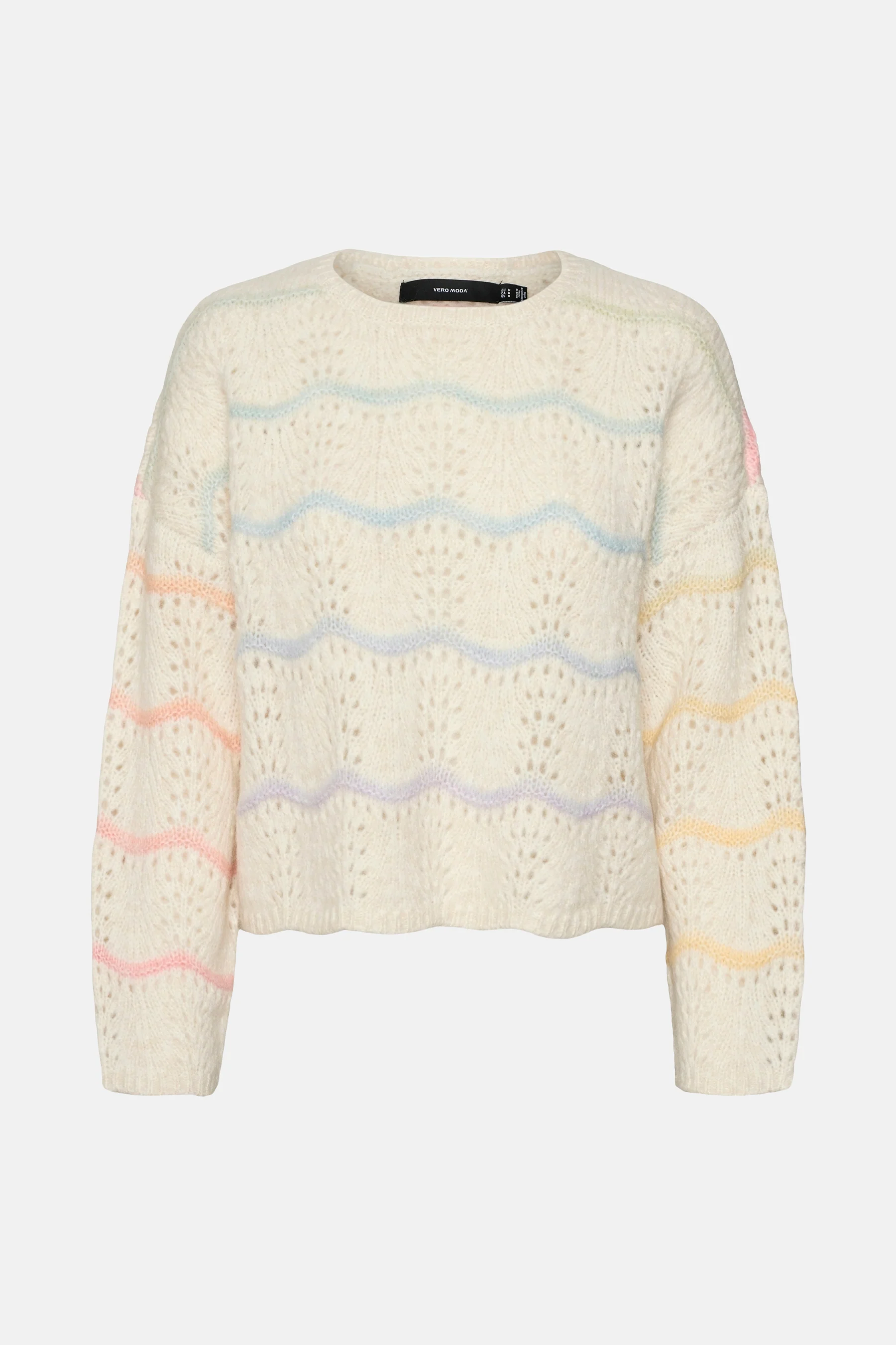 Pull met ronde hals - ecru - Image 6