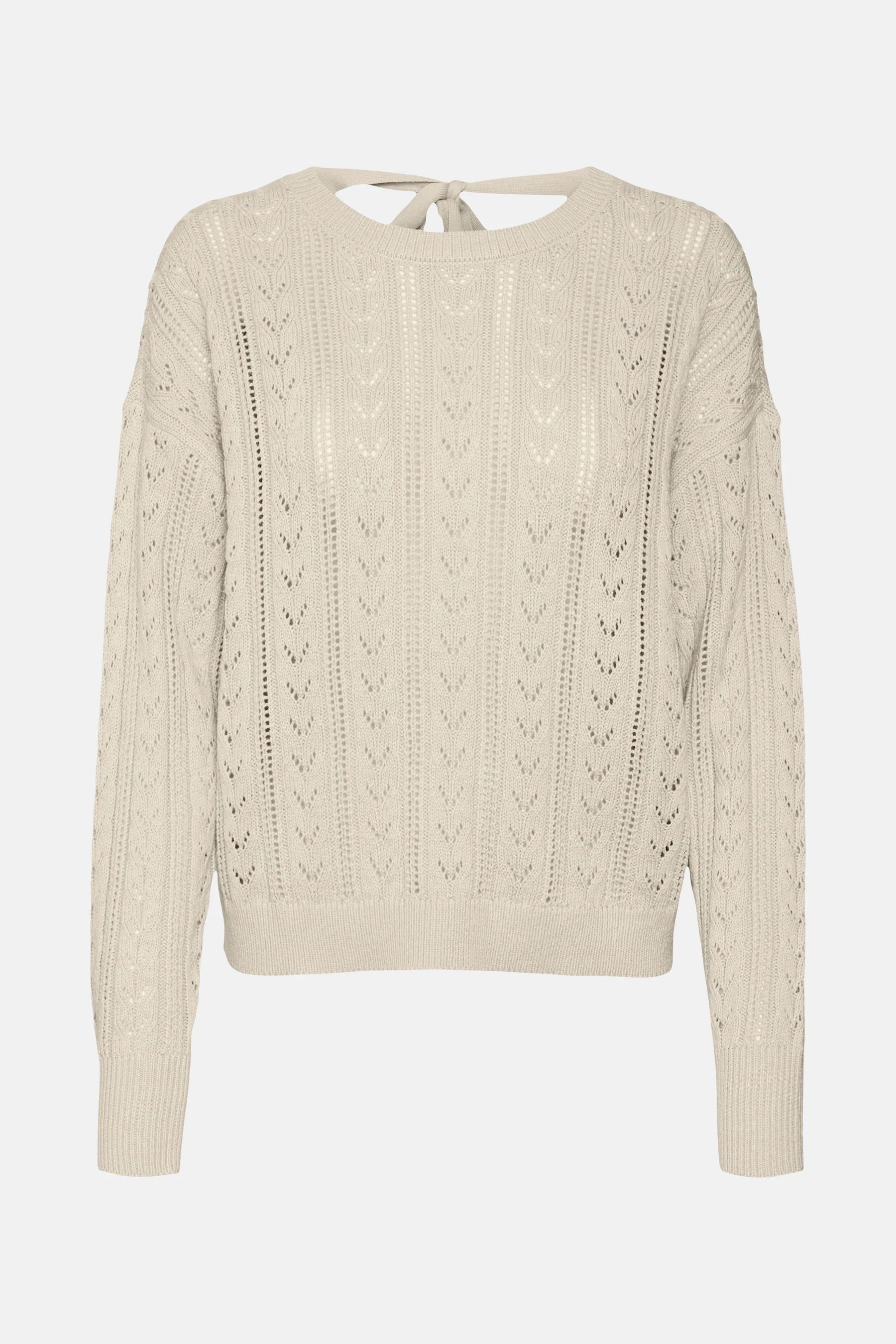 Pull met ronde hals - ecru - Image 6
