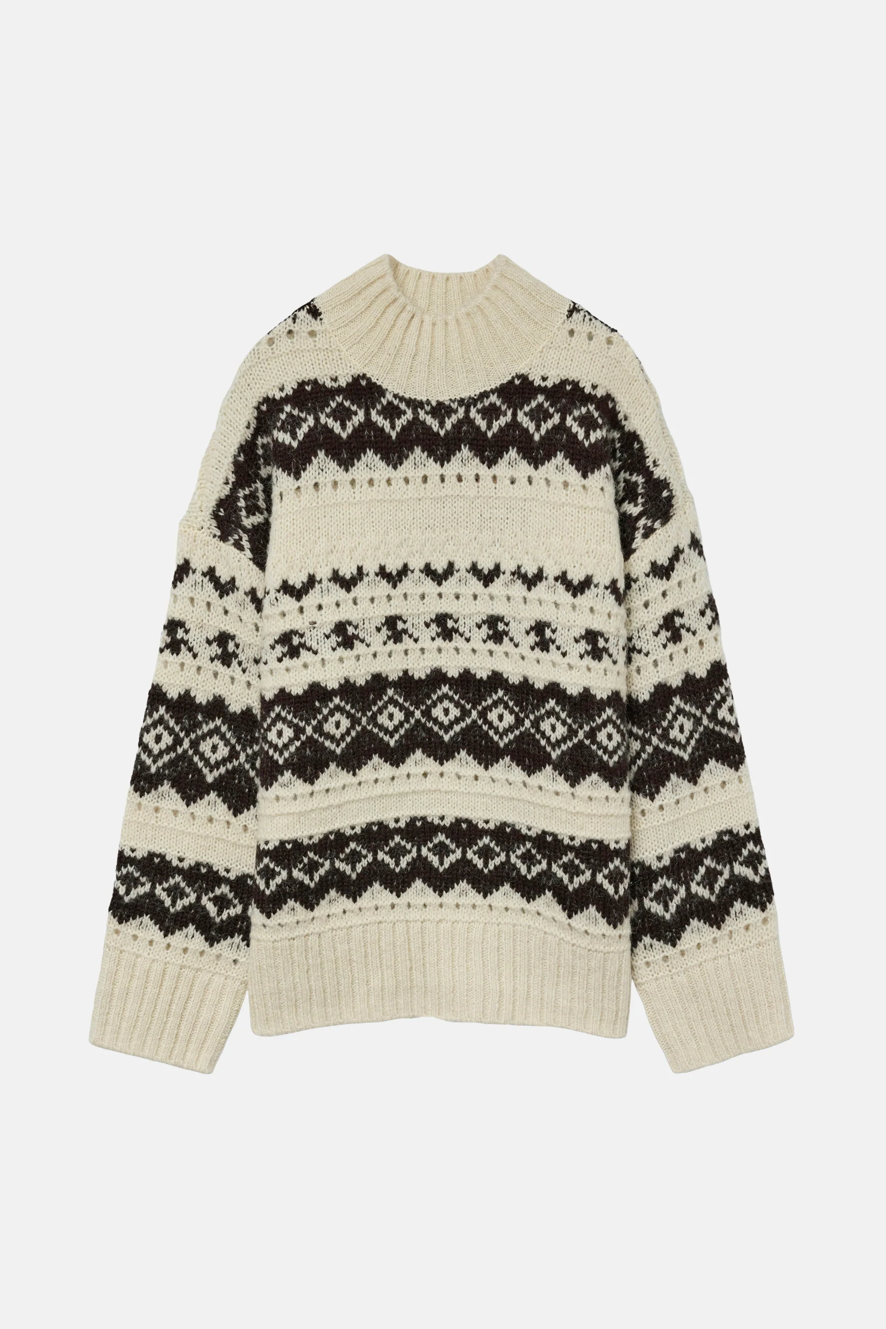 Pull met ronde hals - ecru - Image 6