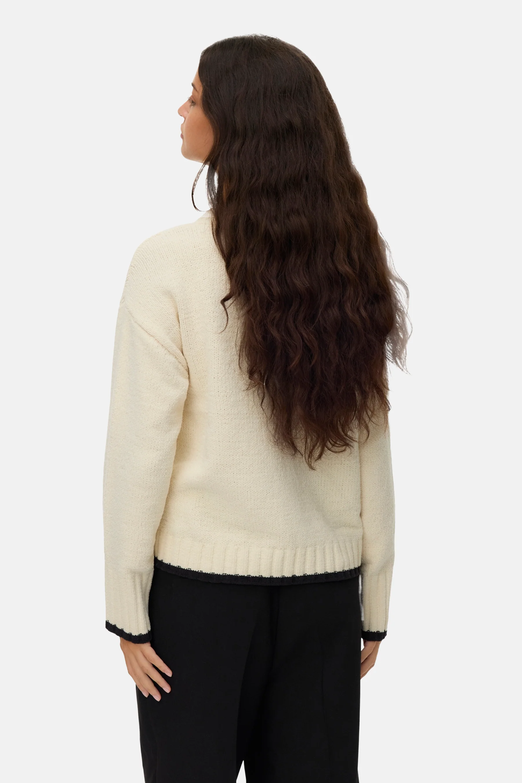 Pull met ronde hals - ecru - Image 3