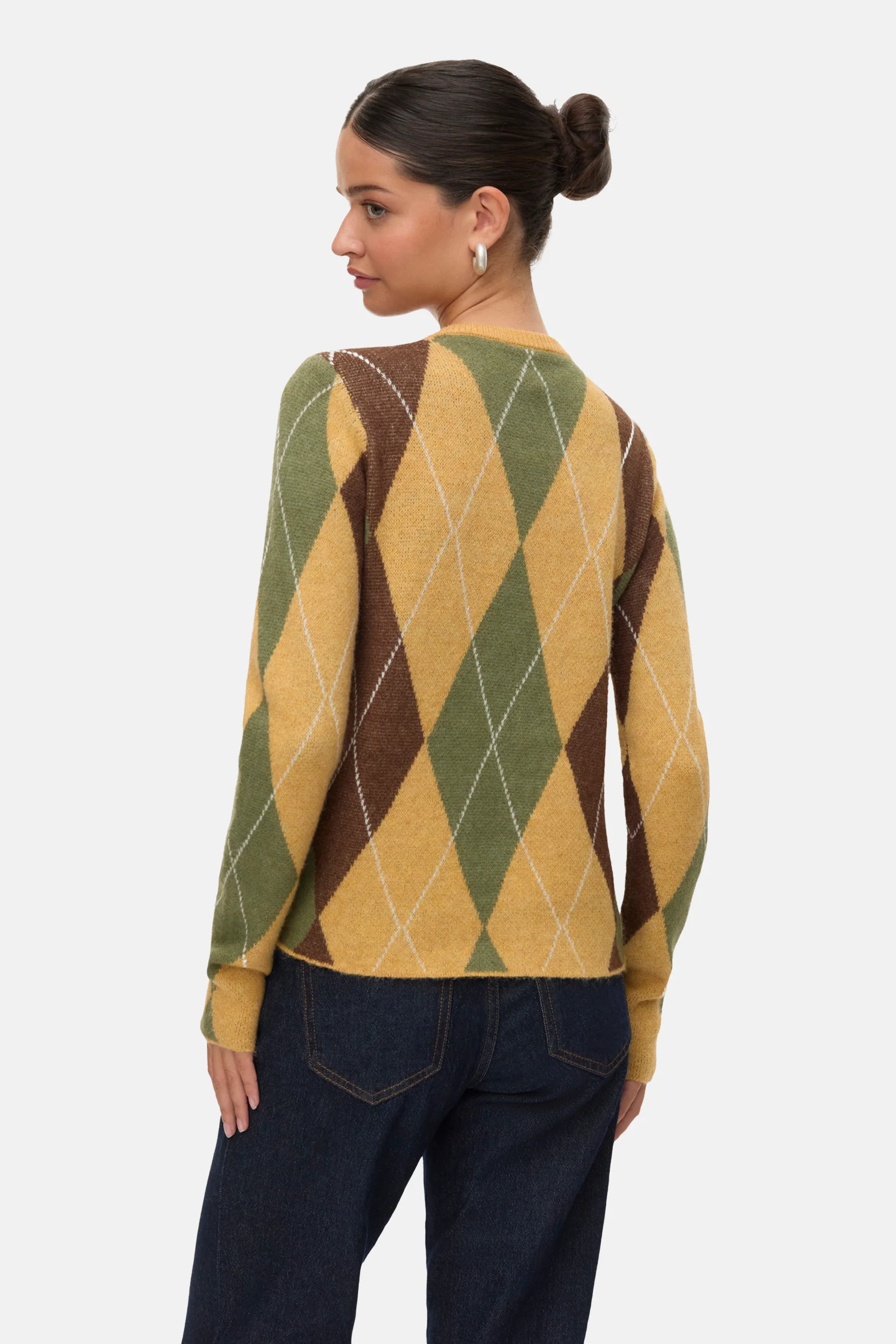 Pull met ronde hals - geel - Image 3