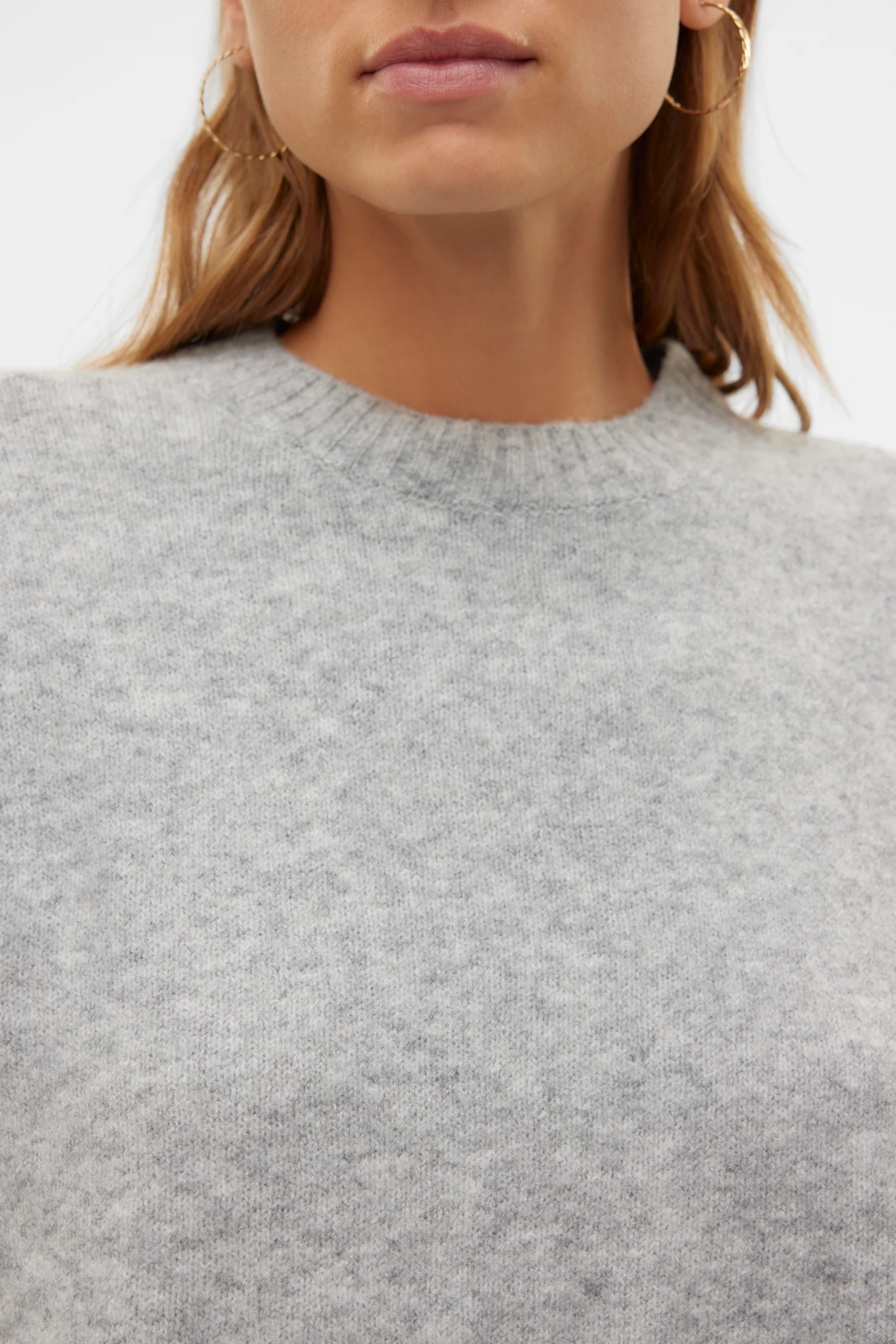 Pull met ronde hals - grijs - Image 5
