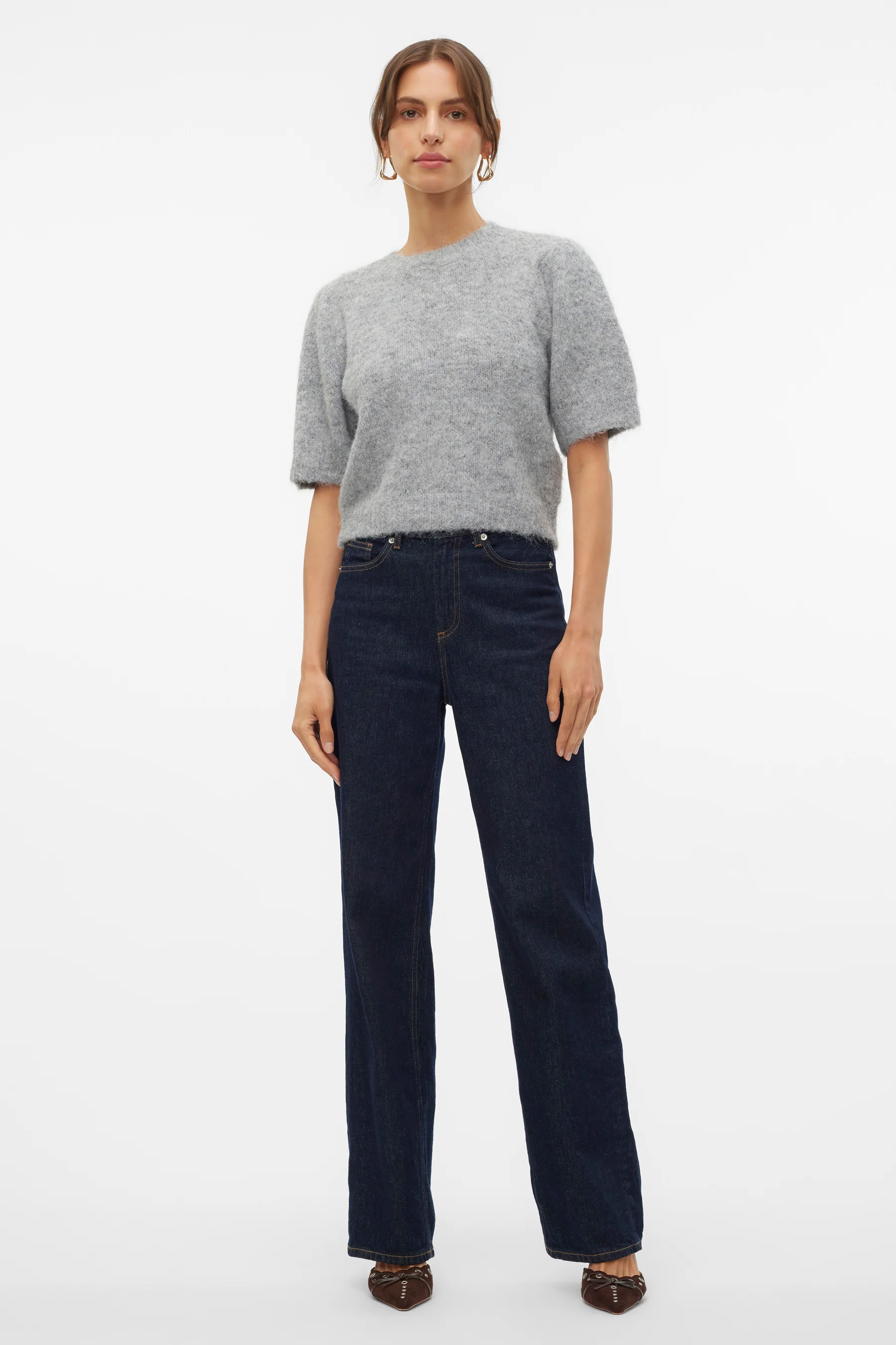 Pull met ronde hals - grijs - Image 2