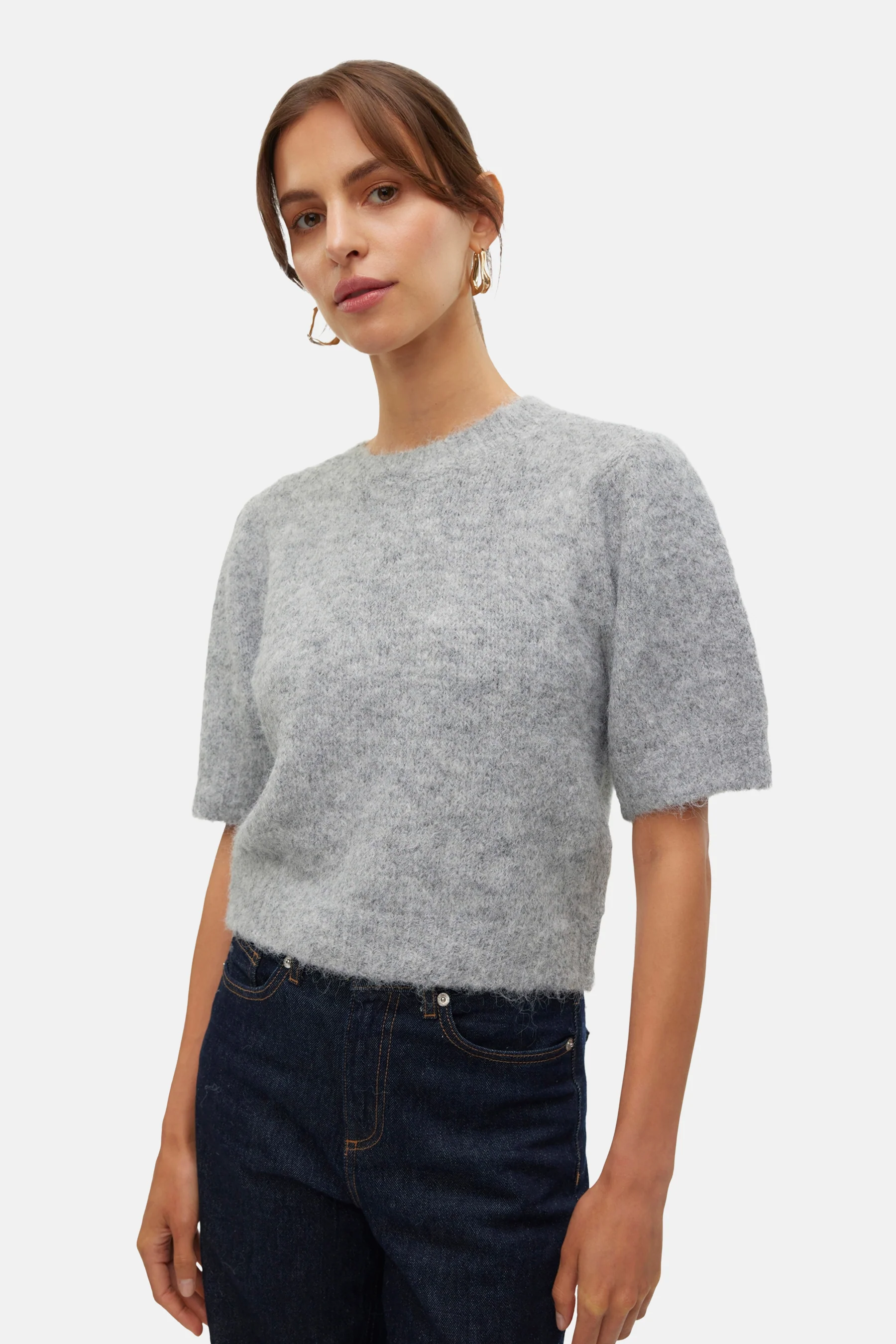 Pull met ronde hals - grijs - Image 6