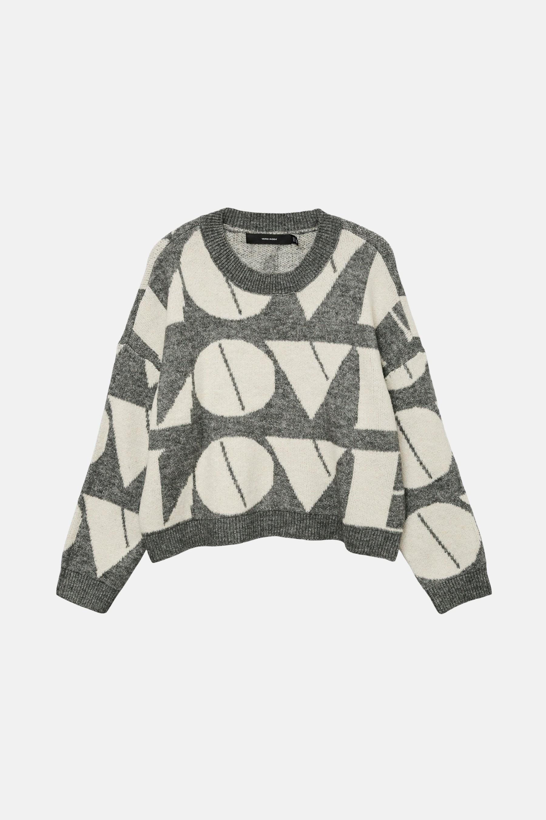 Pull met ronde hals - grijs - Image 6
