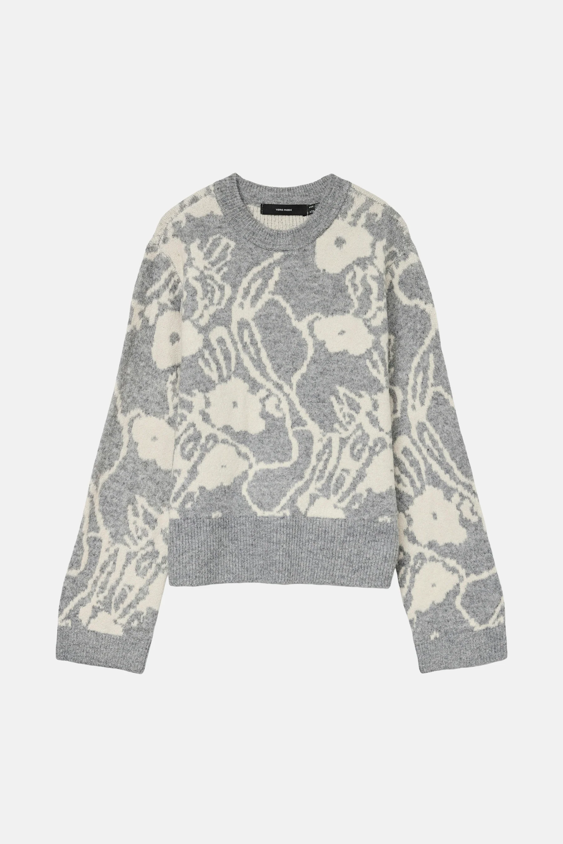 Pull met ronde hals - grijs - Image 6