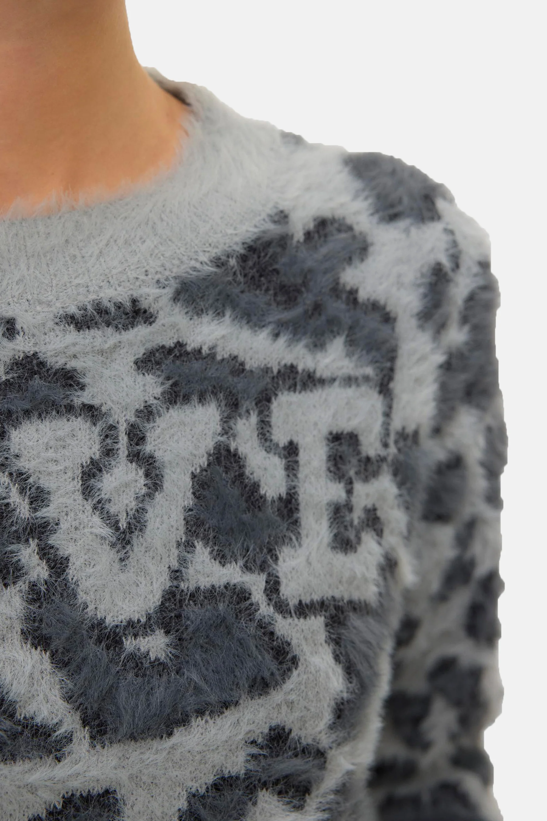Pull met ronde hals - grijs - Image 4