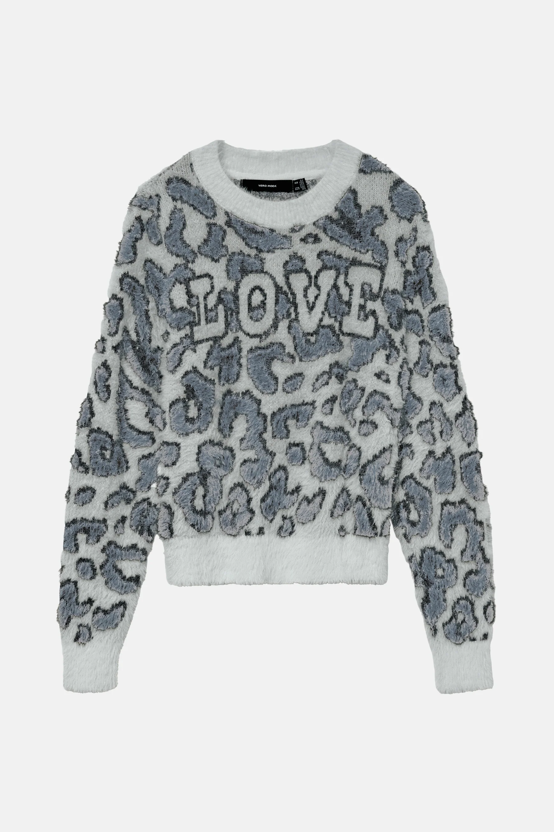 Pull met ronde hals - grijs - Image 5