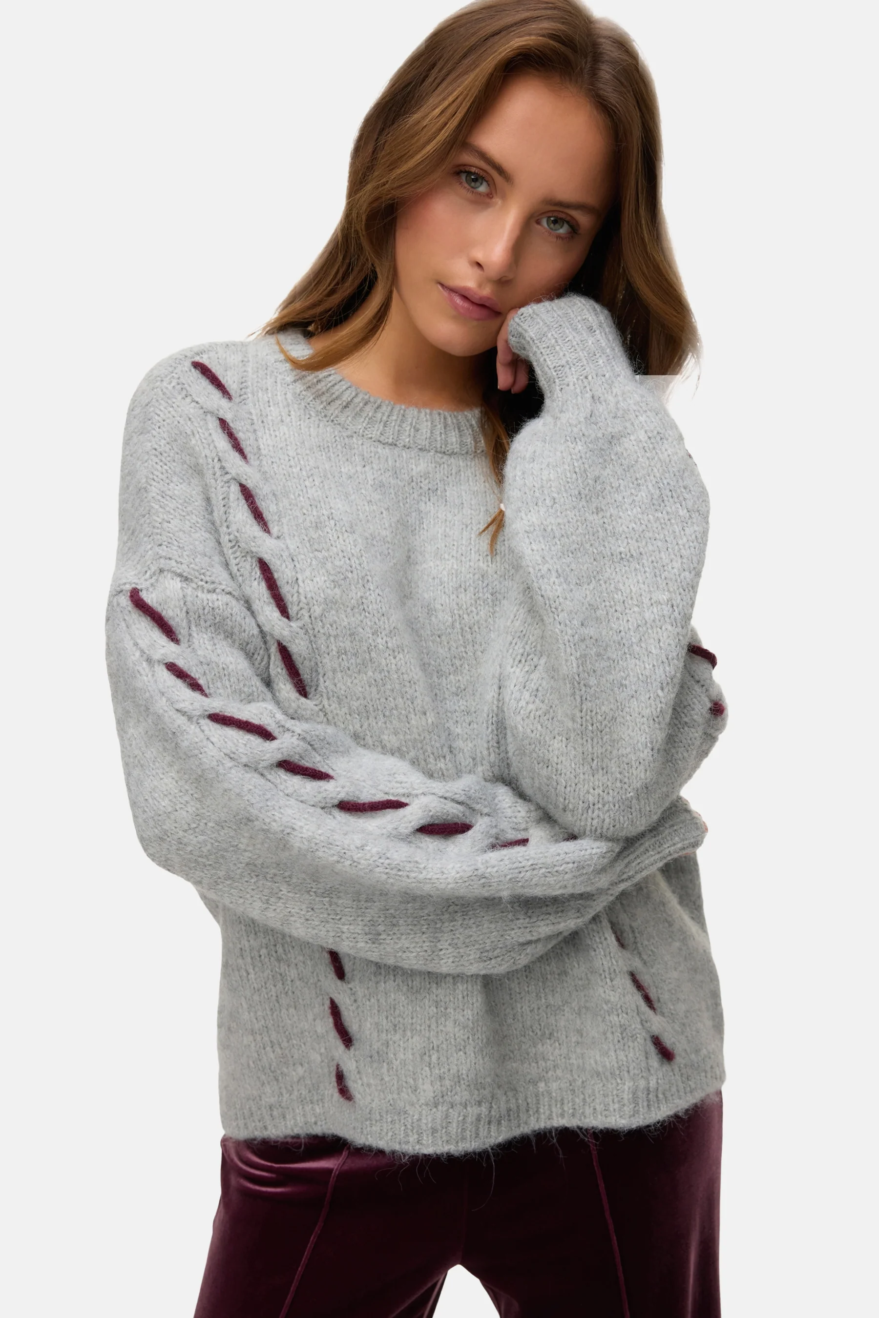 Trui met ronde hals grijs - VERO MODA® - Image 4