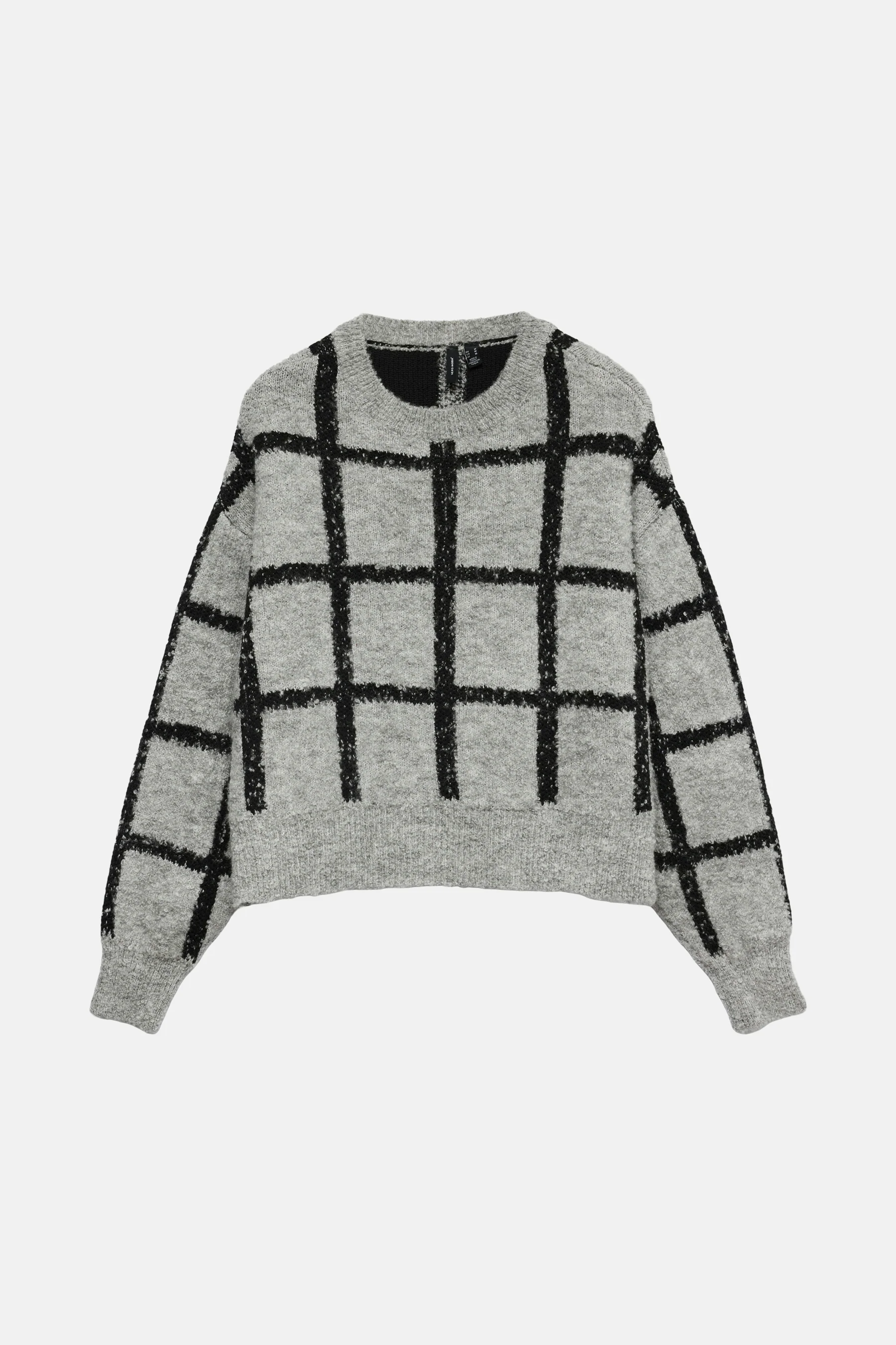Pull met ronde hals - grijs