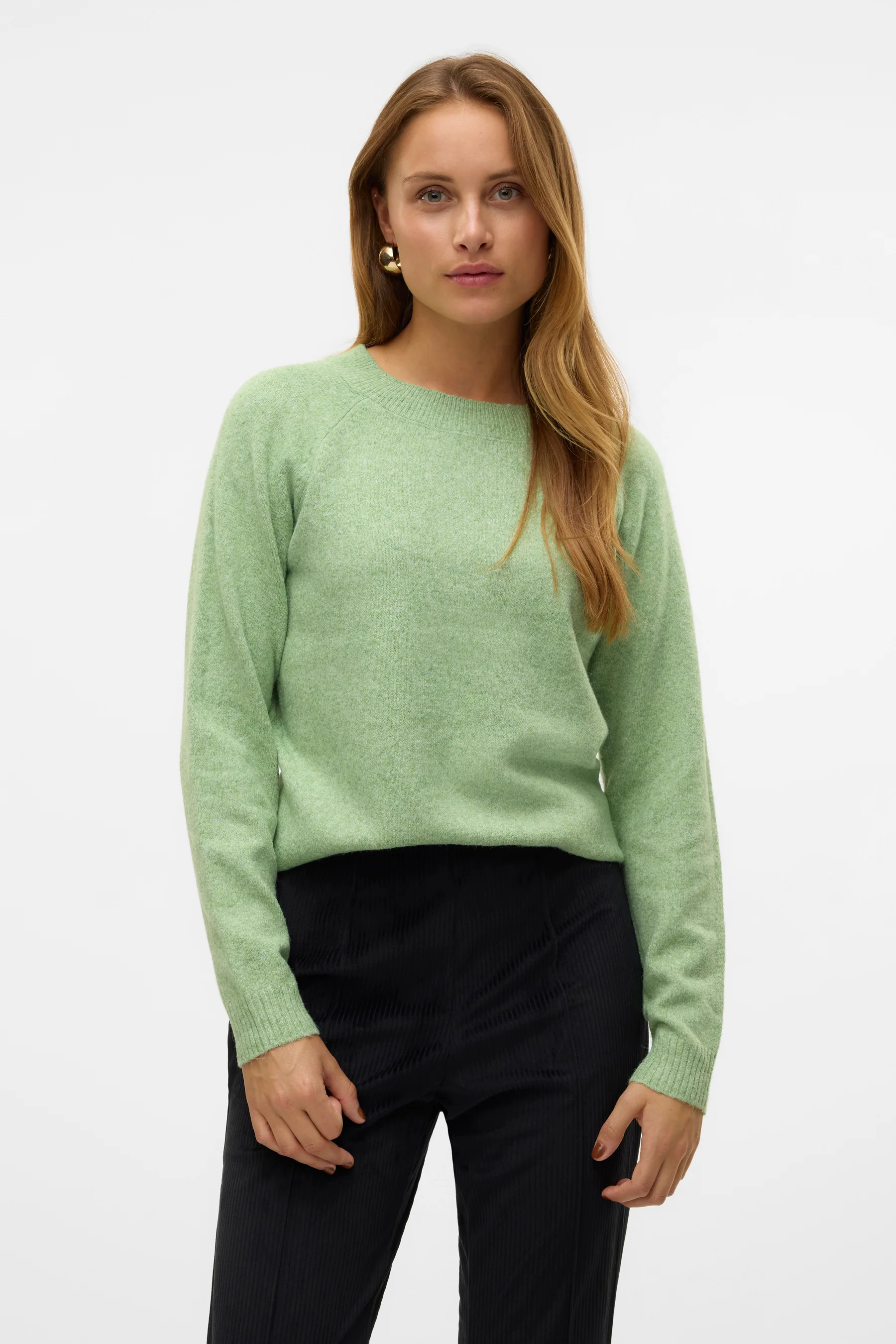 Pull met ronde hals - groen