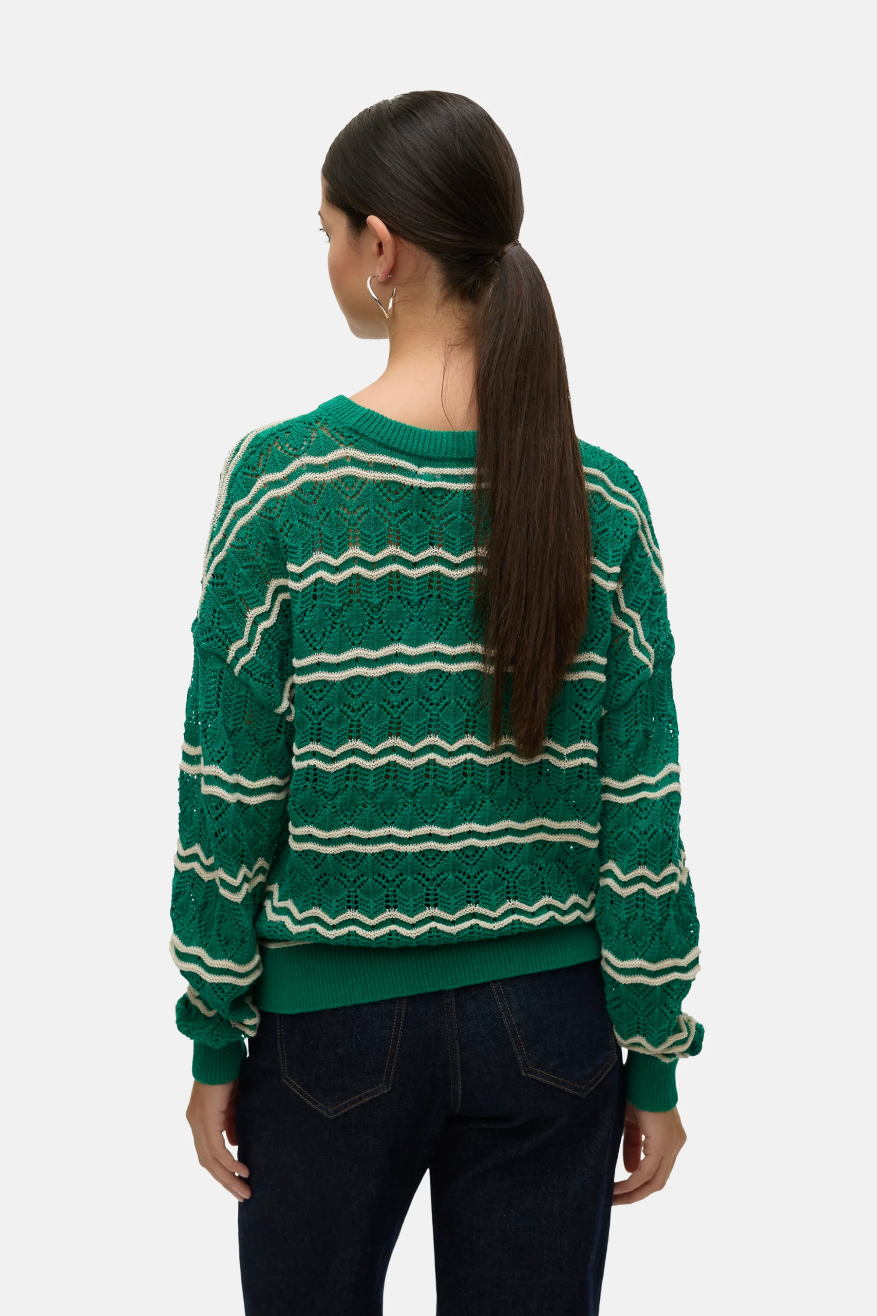 Pull met ronde hals - groen - Image 3