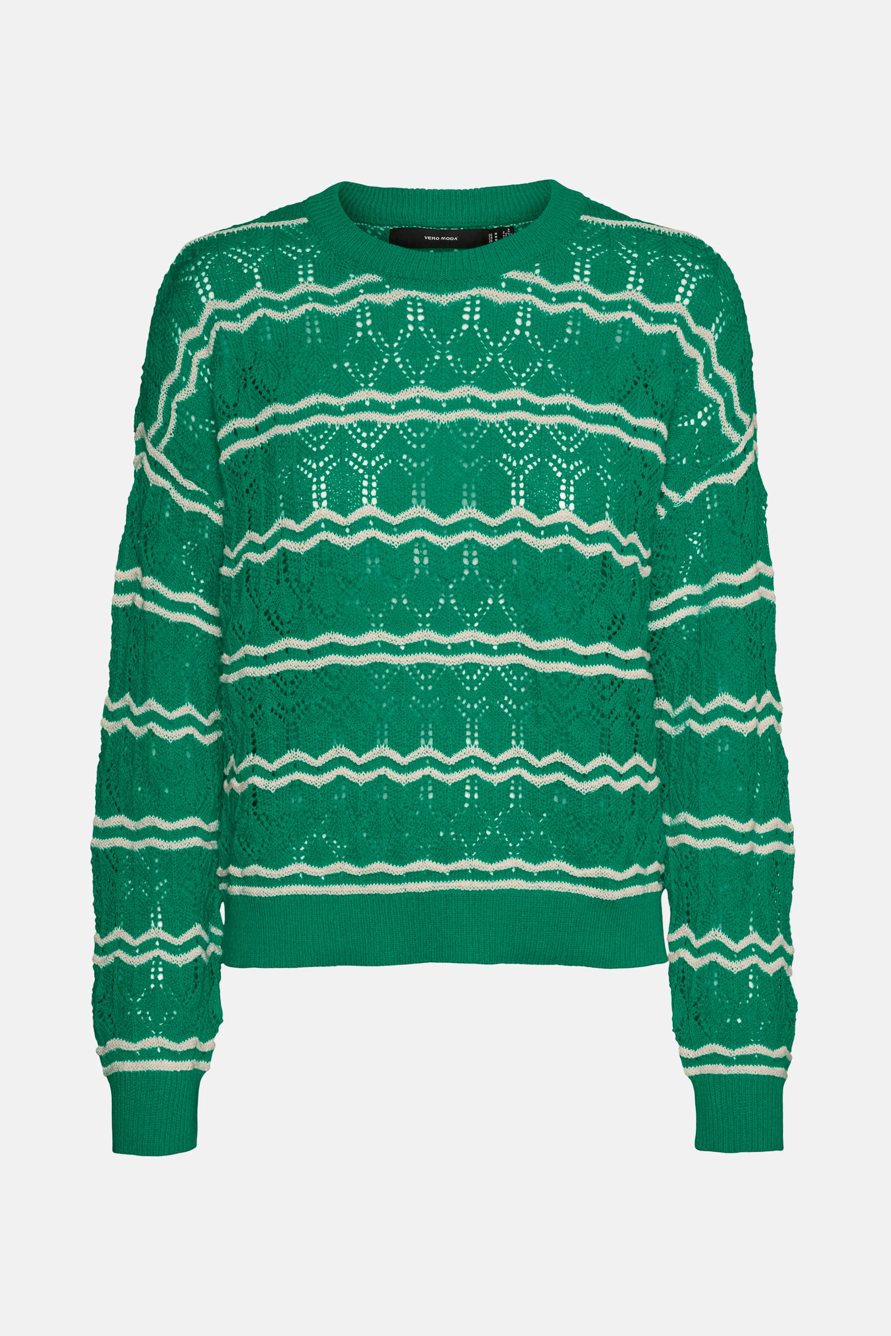 Pull met ronde hals - groen - Image 6
